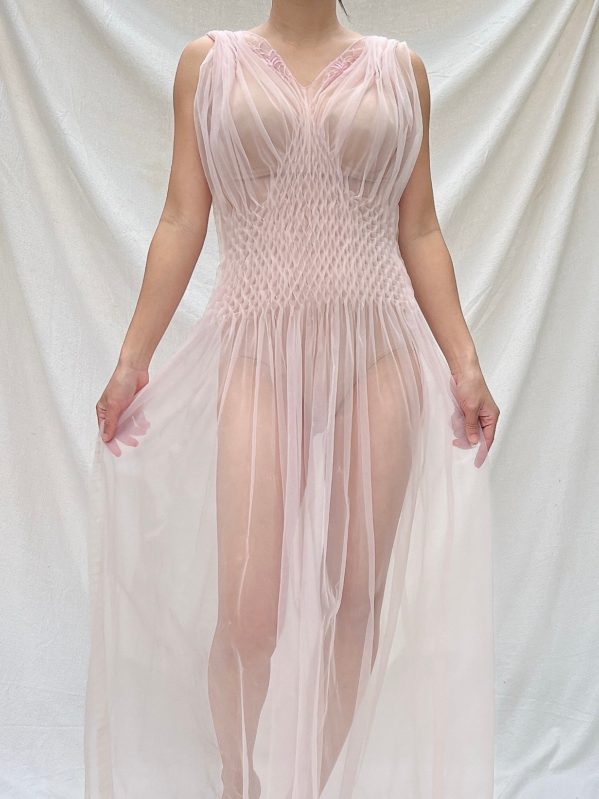 1930s Sheer Nylon Slip - S/M
