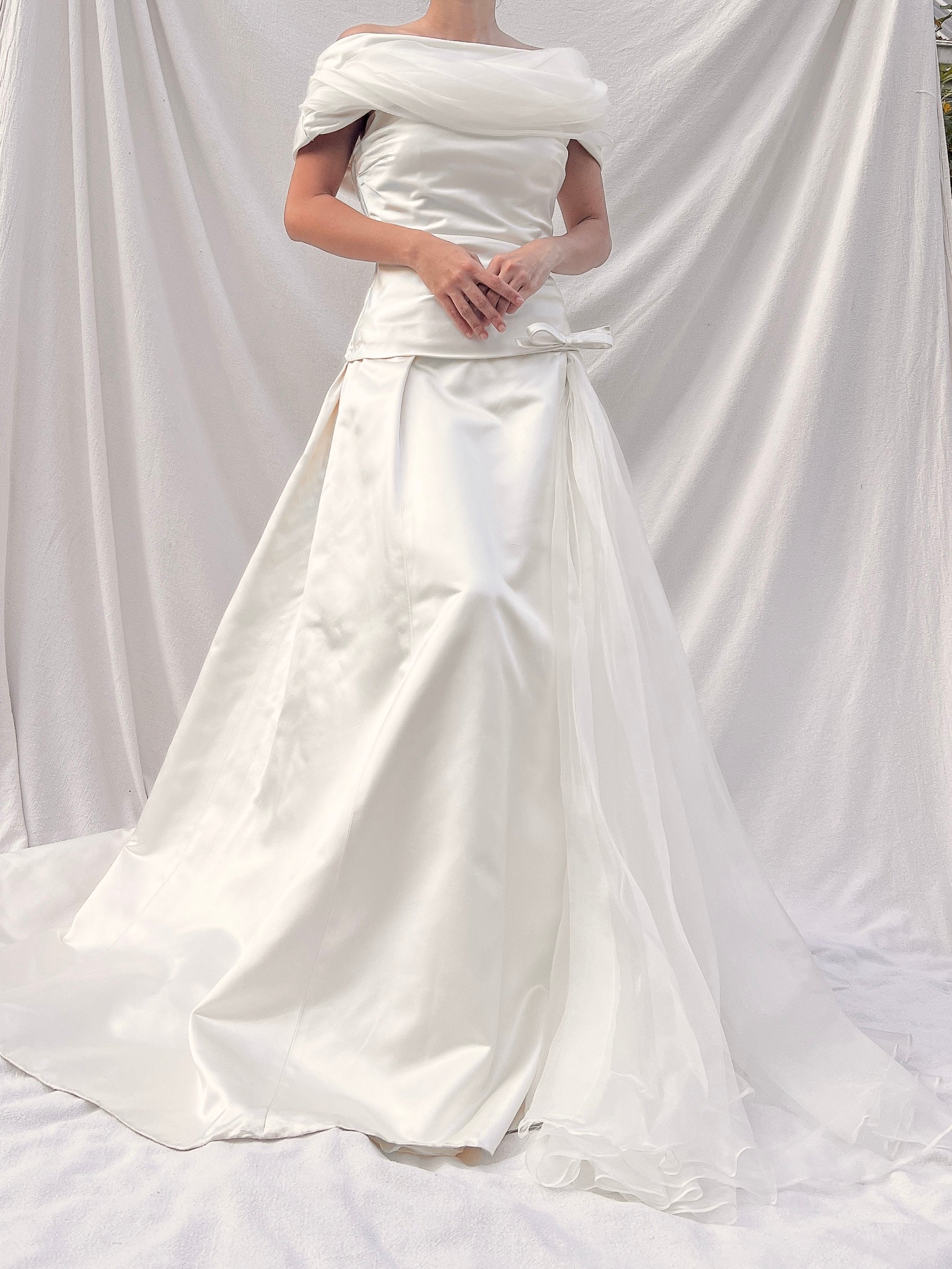 “RESERVED” Vintage Le Spose di Gio Silk Shawl Gown - S/6