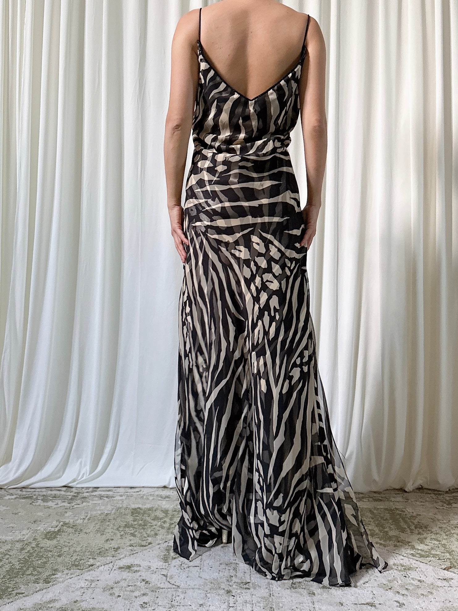 Vintage After Six Animal Print Dress - US 14