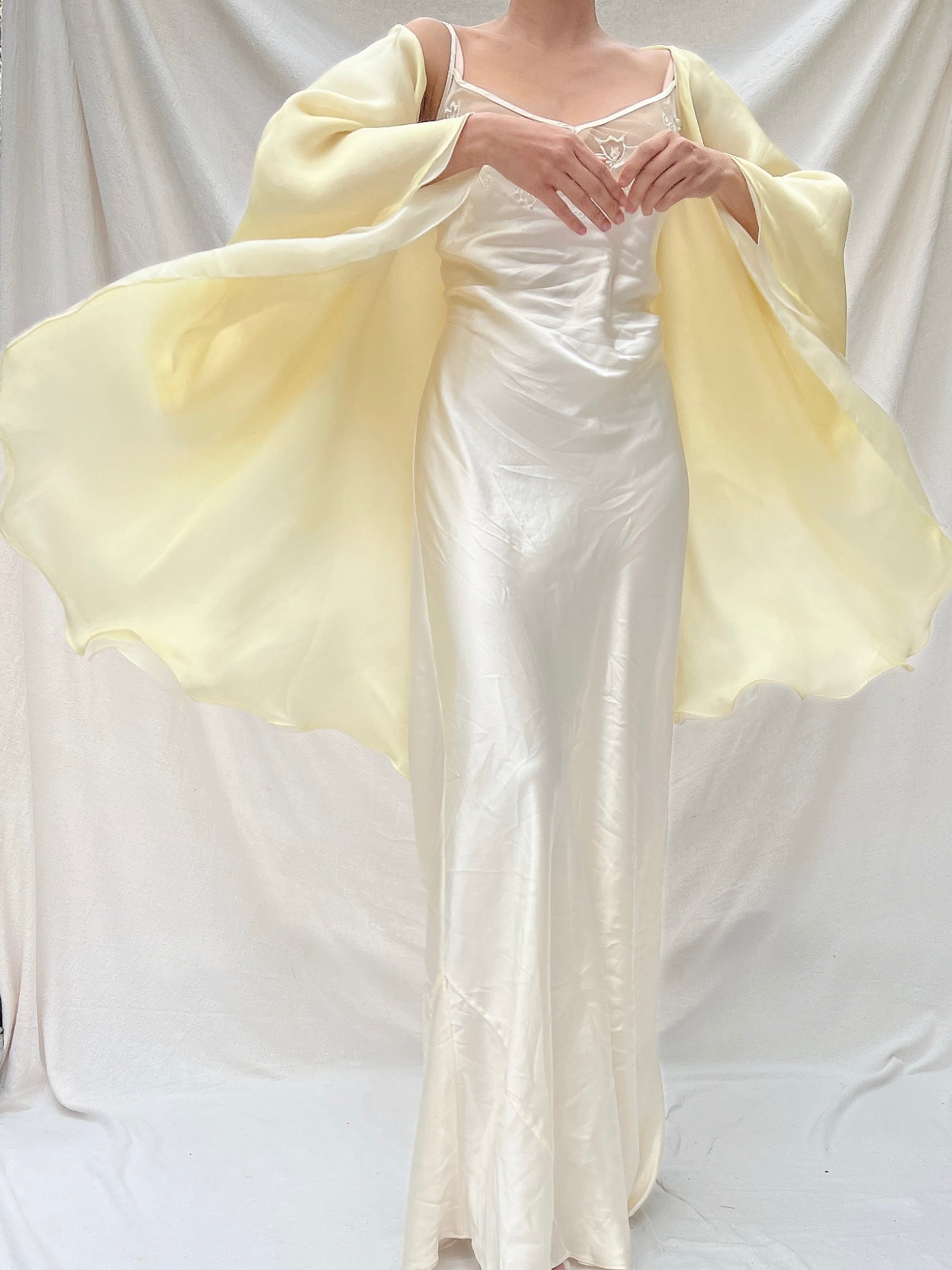 Vintage Silk Organza Shawl - OSFM