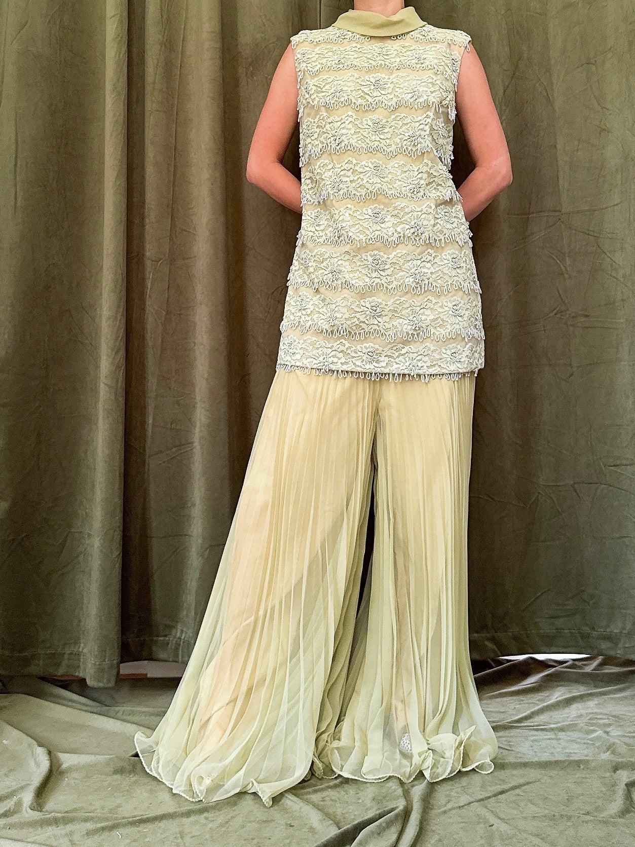 1960s Jack Brian Chiffon 2 Piece Set - M