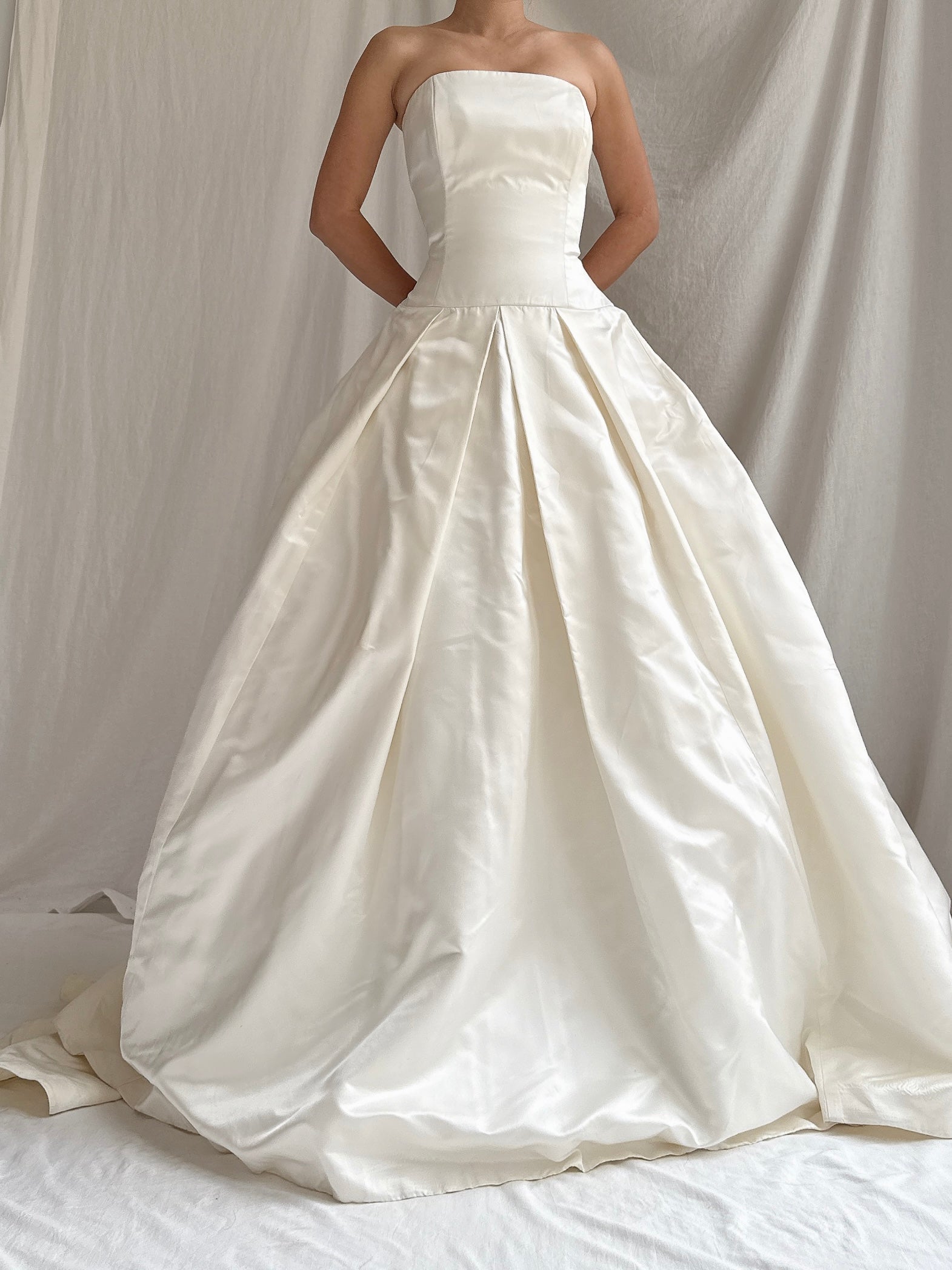 Vintage Amsale Silk Strapless Gown - S/M 6