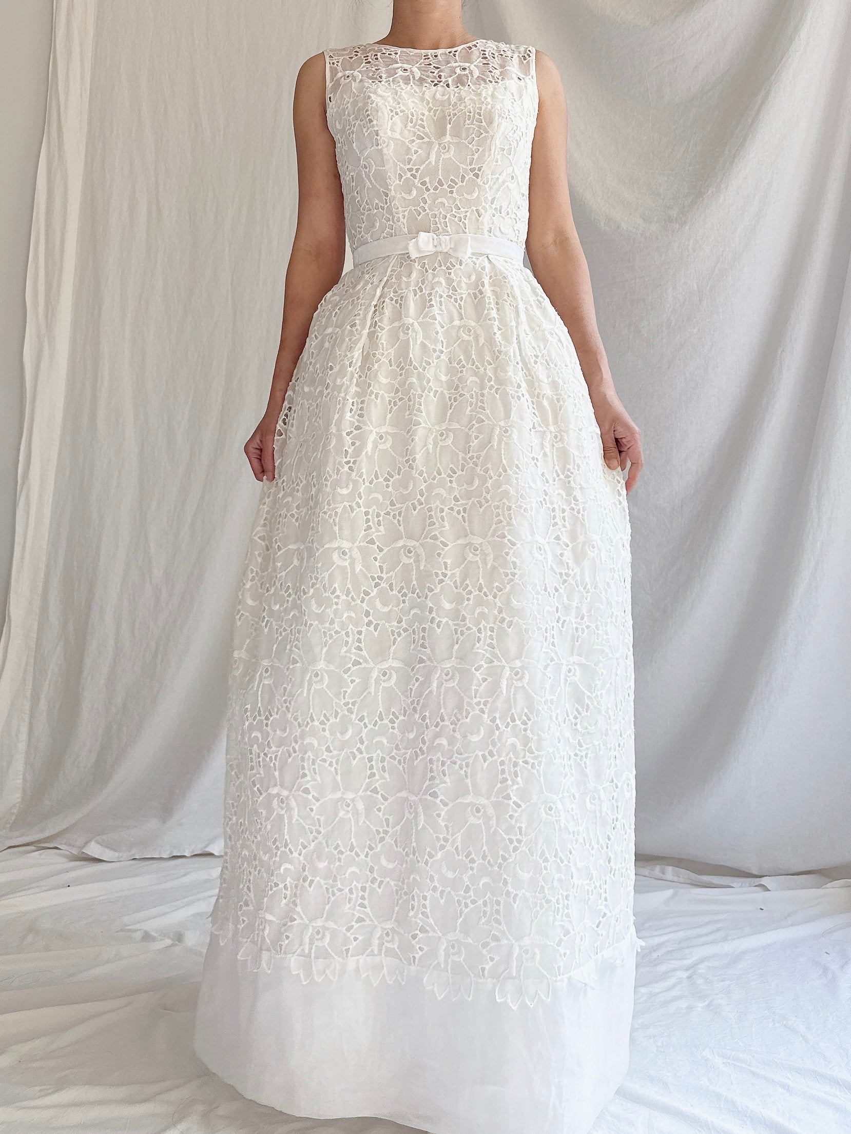 1960s Organza Cutout Gown - XXS