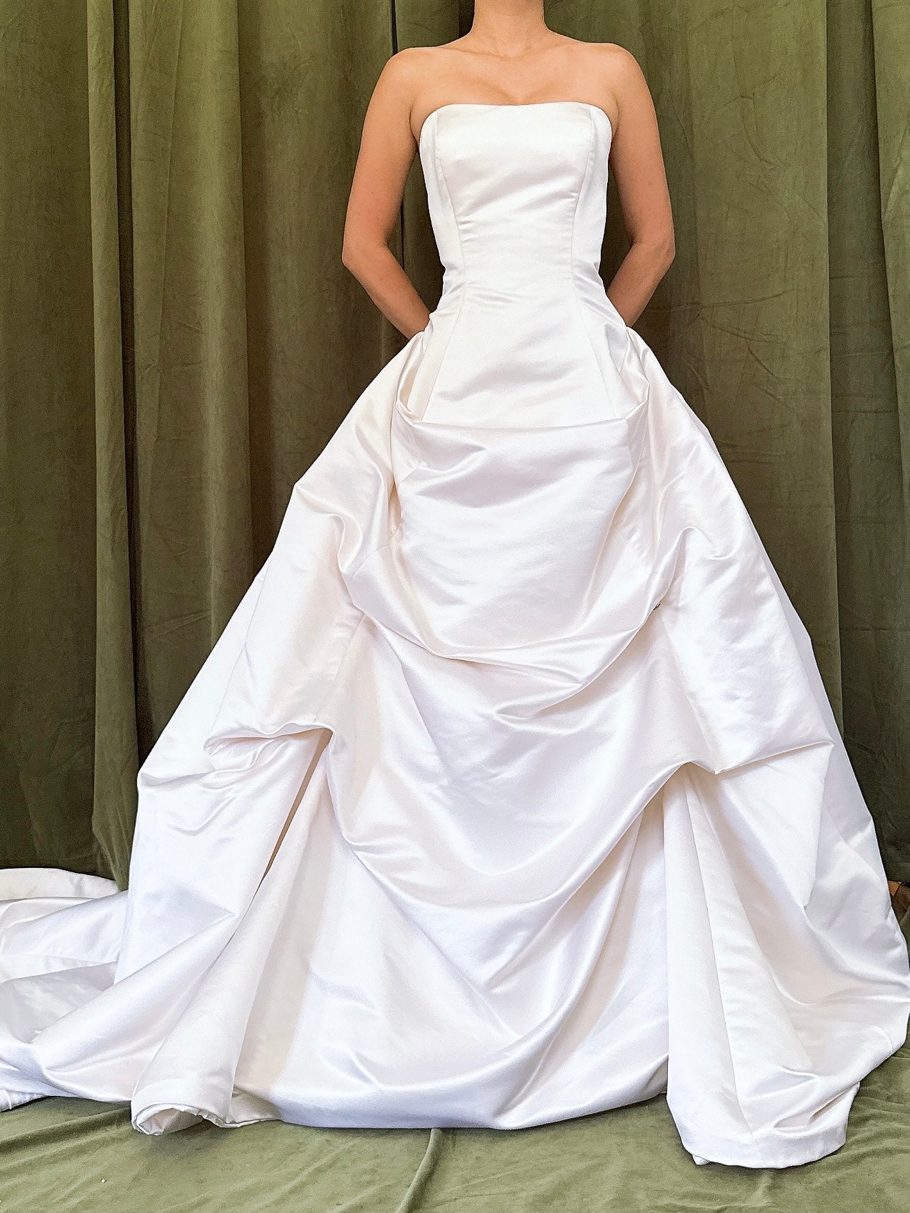 1990s Ulla-Maijia Silk Ruche Gown - M