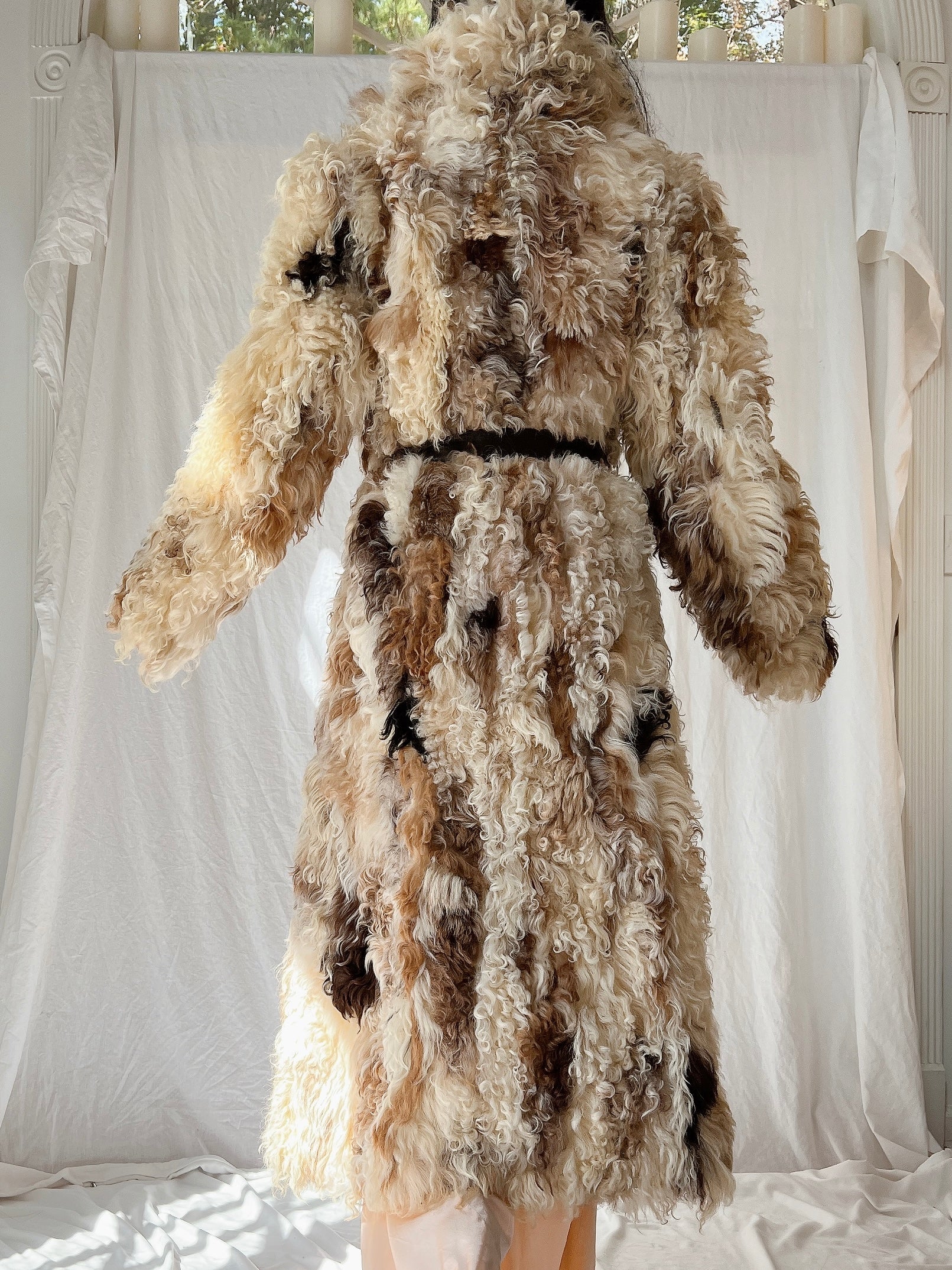 1970s Rare Sheared Curly Lamb Coat - M