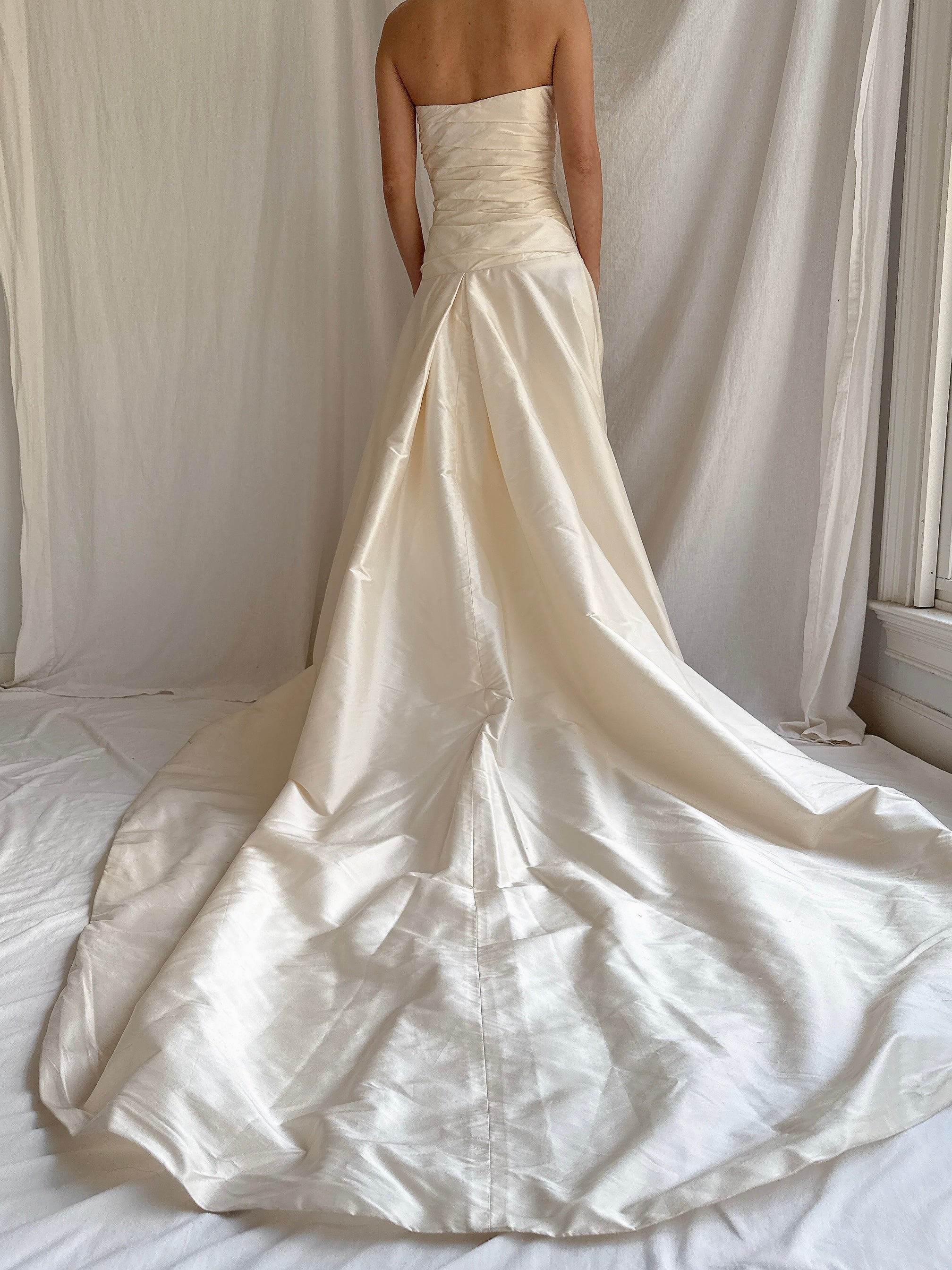 Vintage Silk Draped Gown - XS/S 2/4