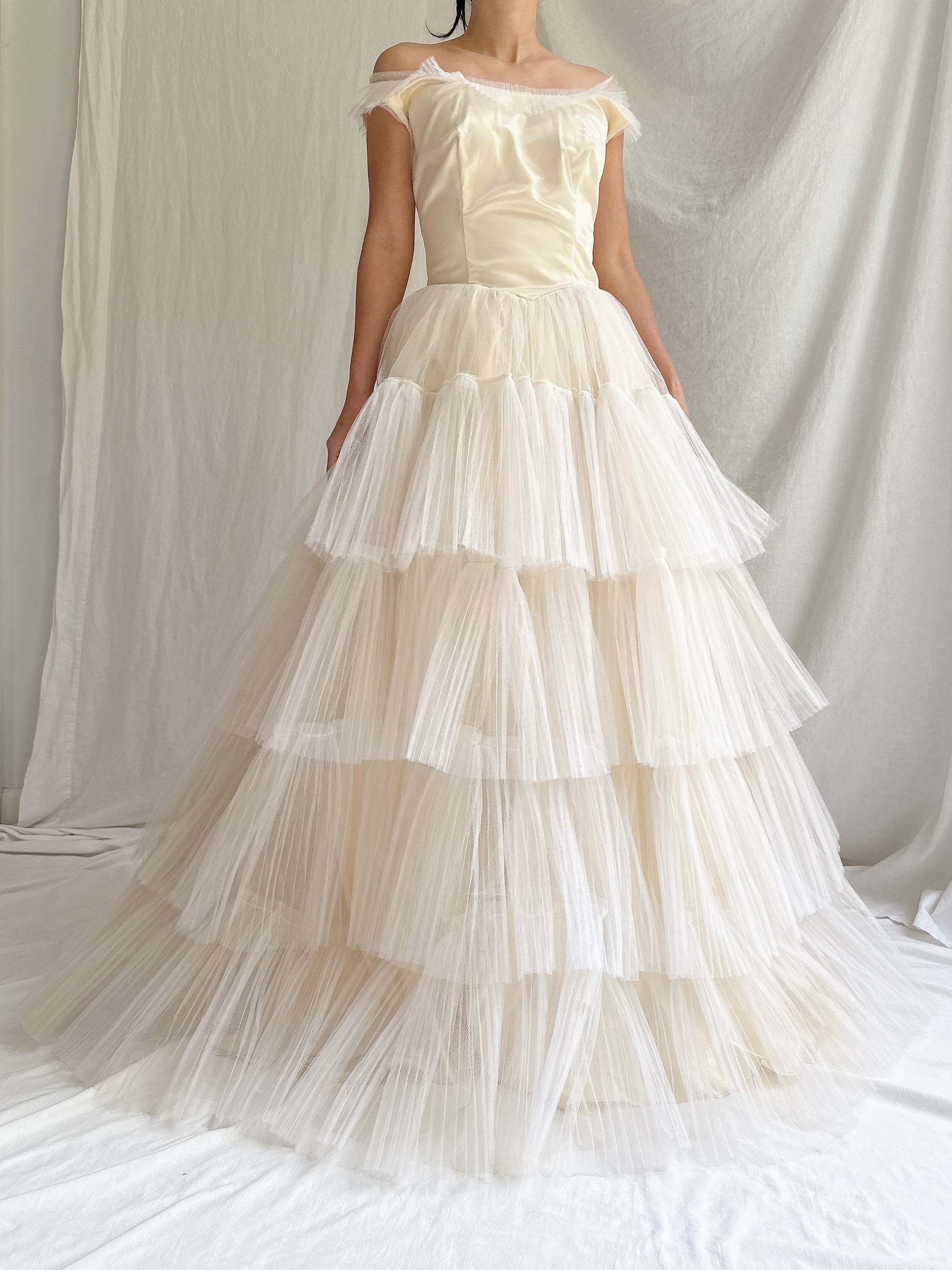 1950s Layered Tulle Dress - S
