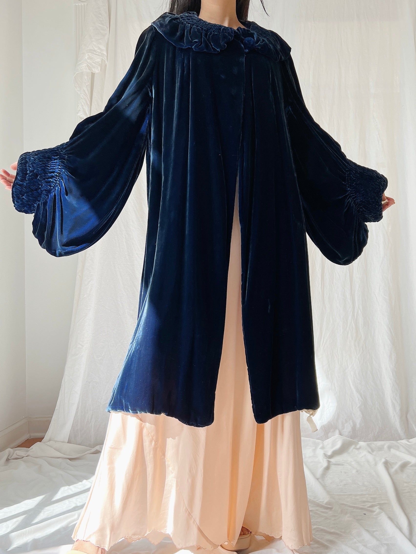 1920s Silk Velvet Coat - S/M