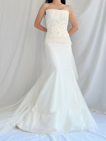 1990s Kleinfeld 2-Piece Silk Tulle Ensemble - M/8