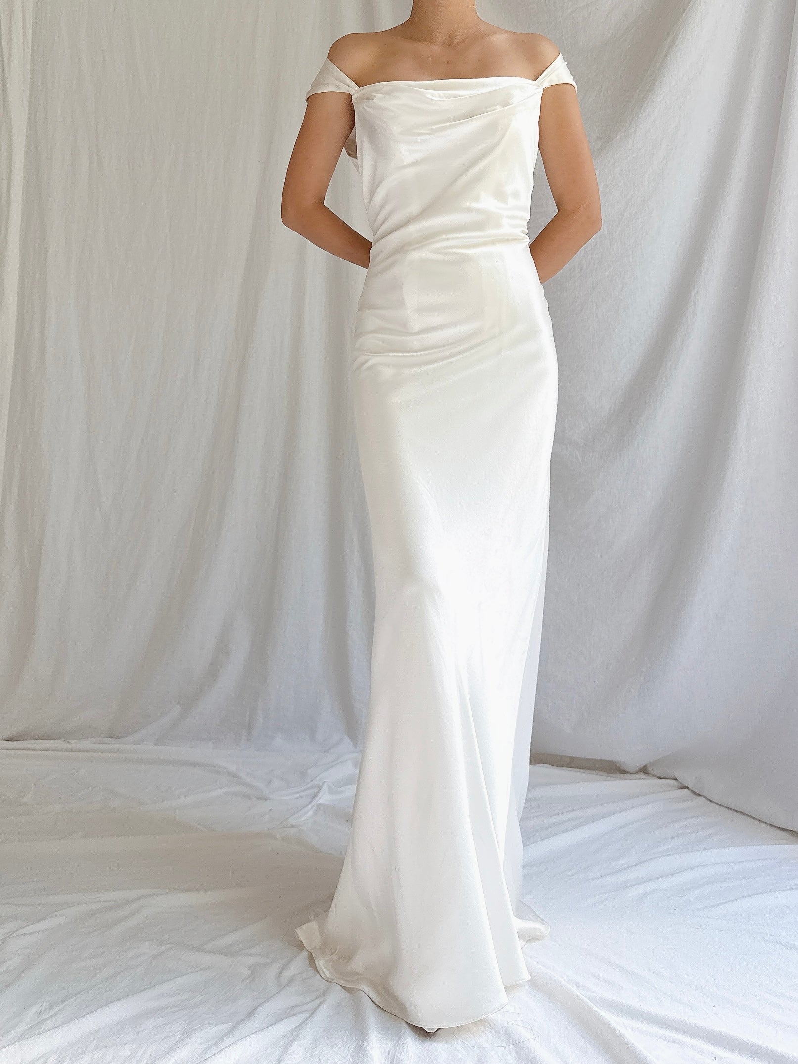 1990s Galina Satin Dress - S/4