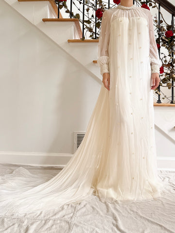 1960s Chiffon Gown - S