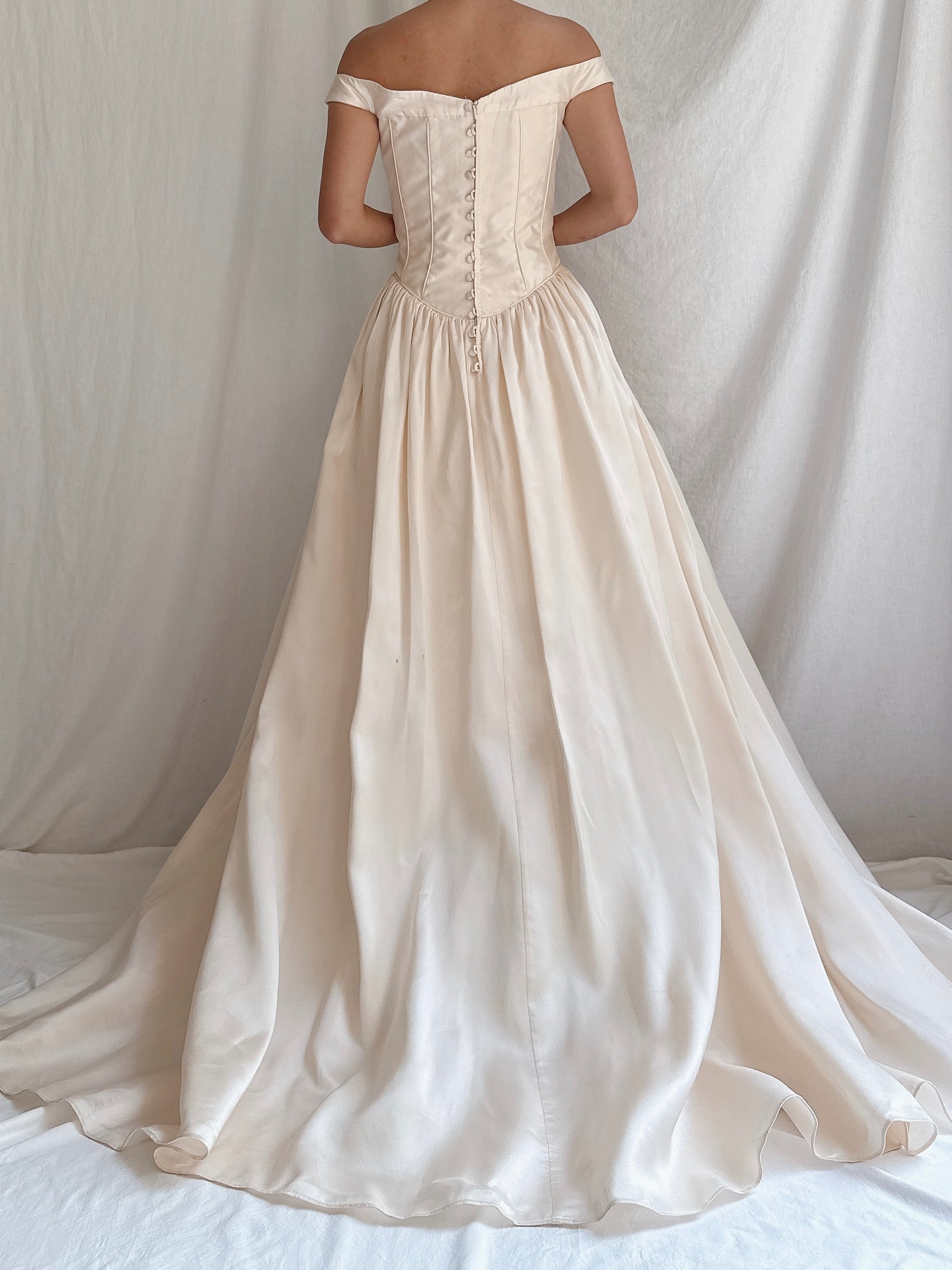 Vintage Aimee Atelier Silk Bustier Dress - S/6