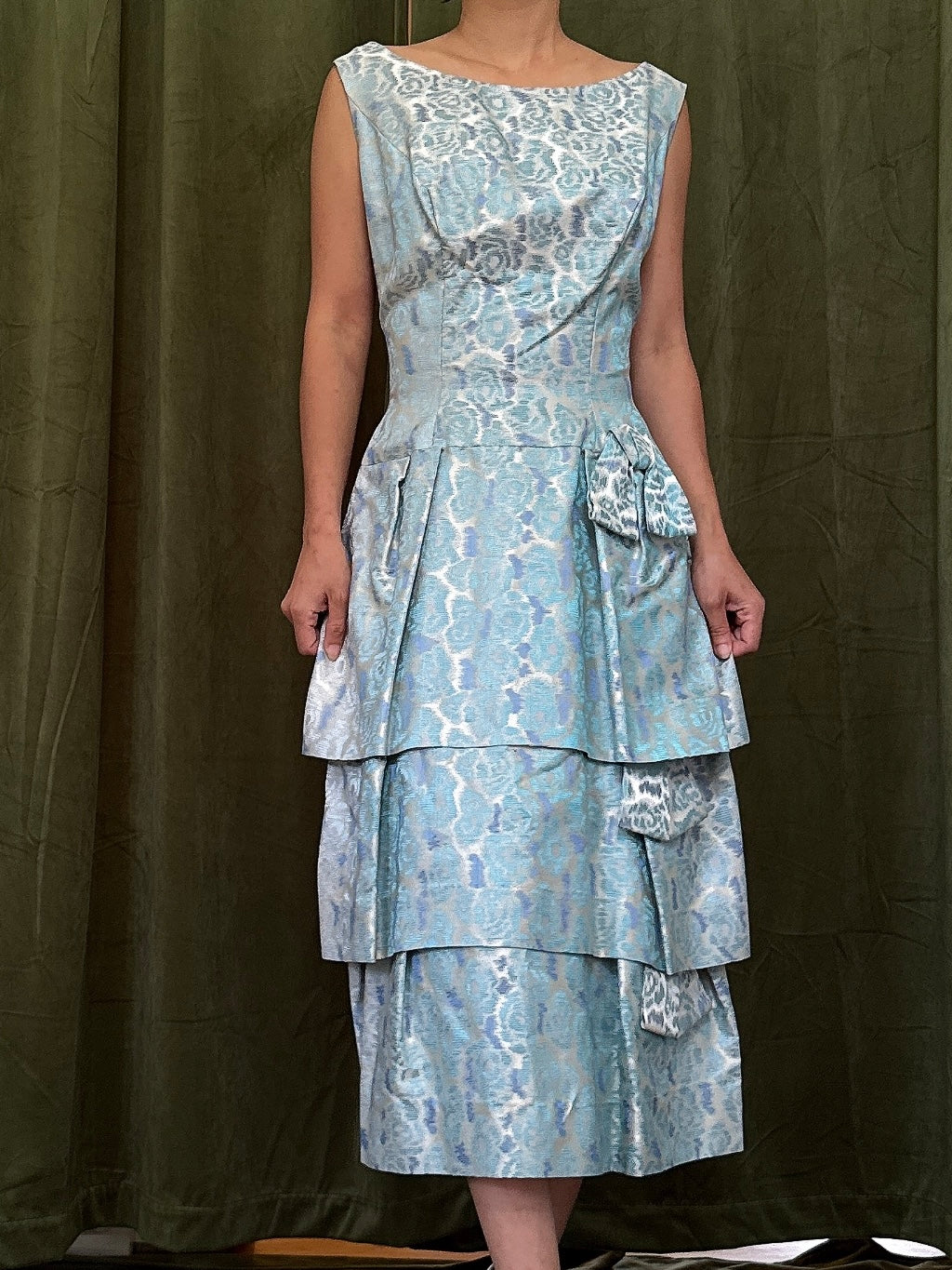 1960 Jacquard Dropped Waist Dress - XS/S