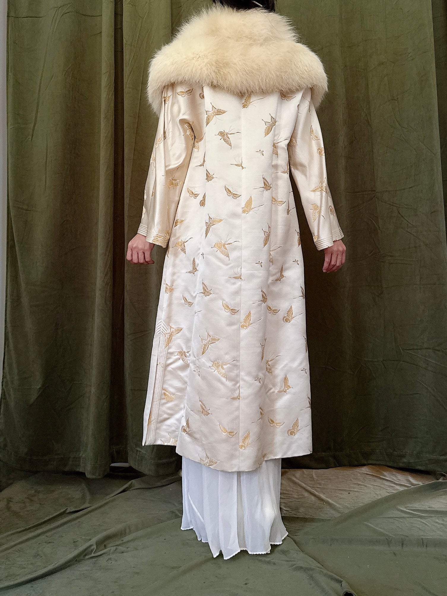 Vintage Silk Satin Duster - M