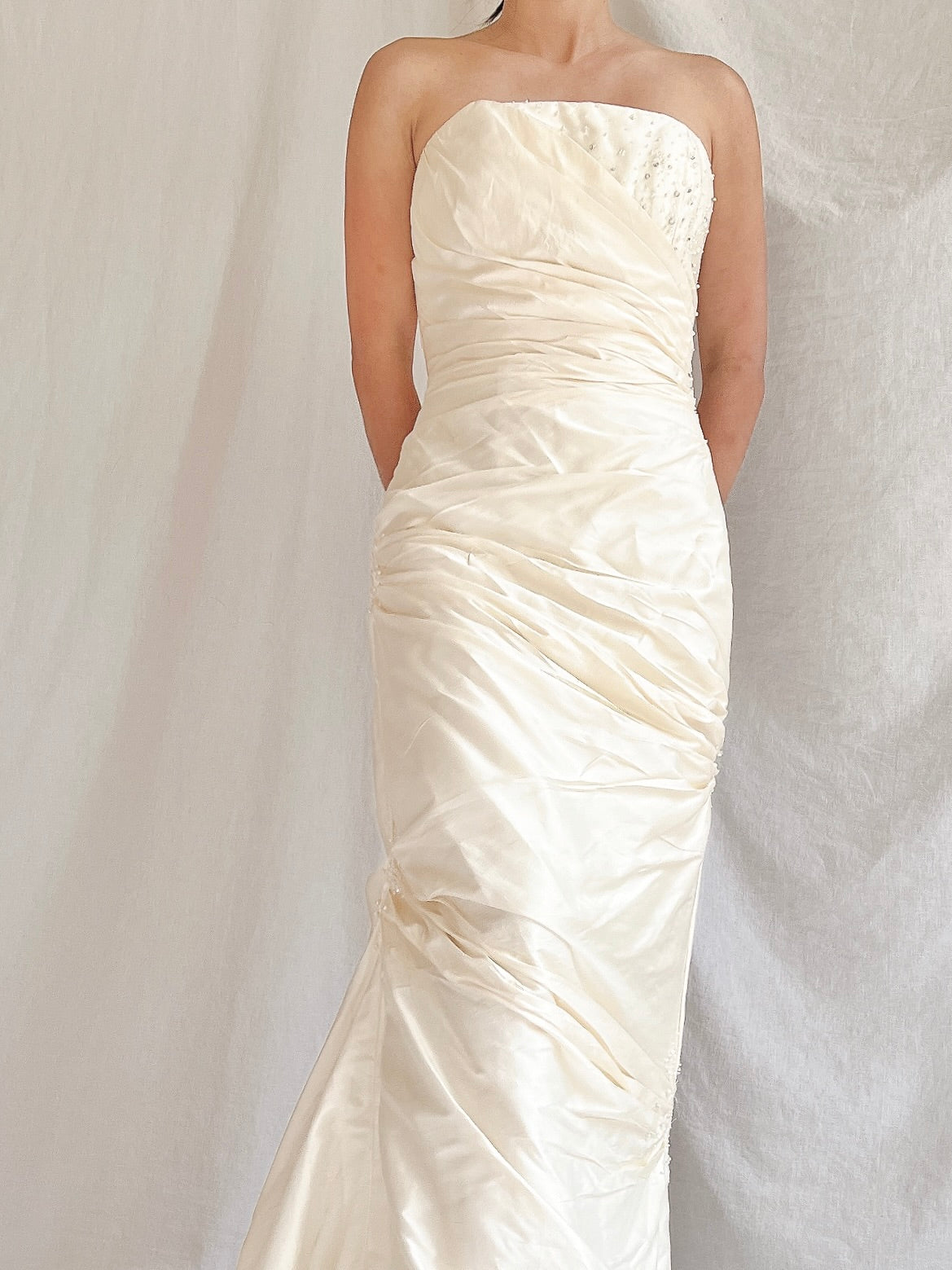 Vintage Silk Draped Gown - S/4
