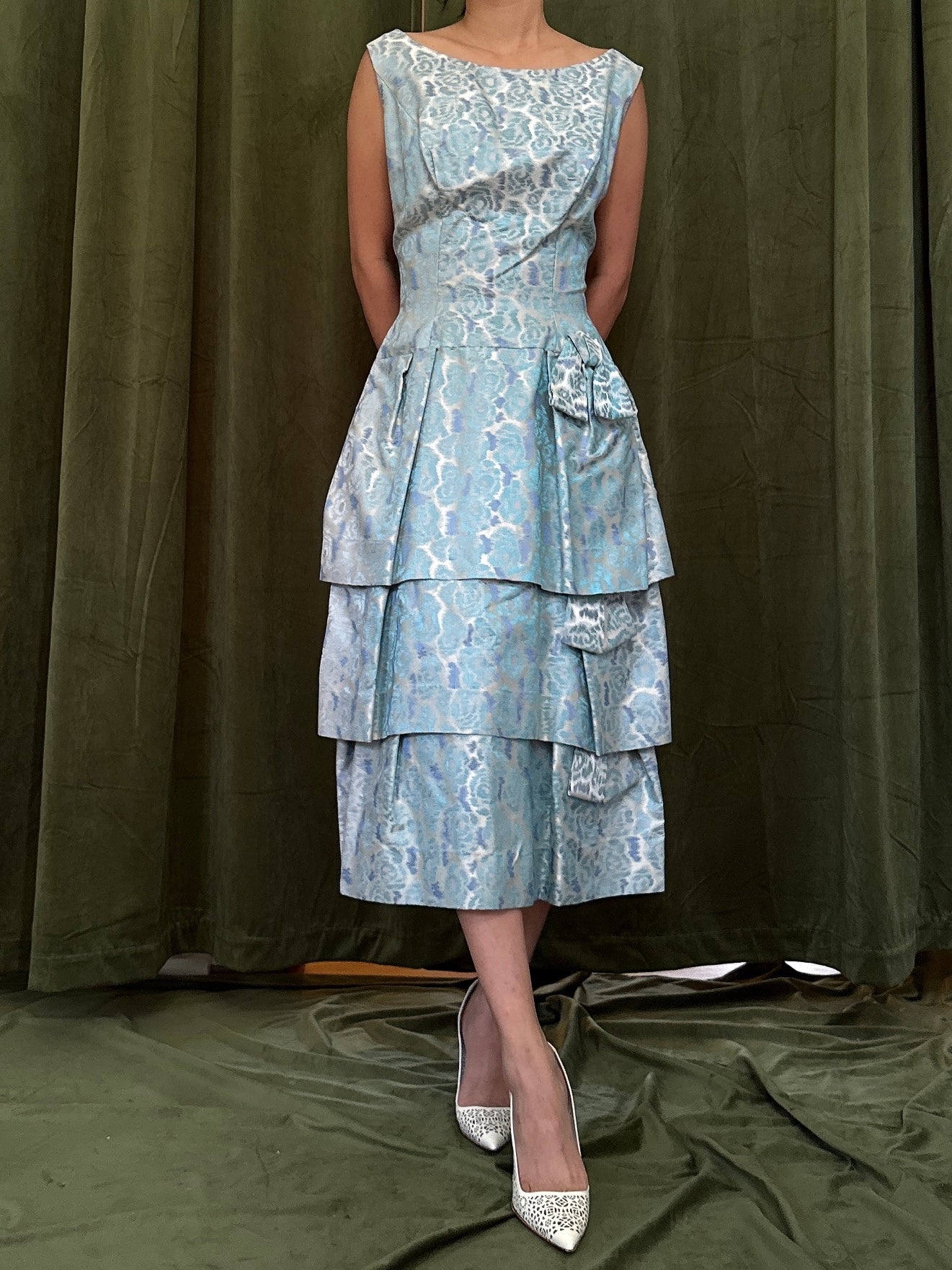 1960 Jacquard Dropped Waist Dress - XS/S