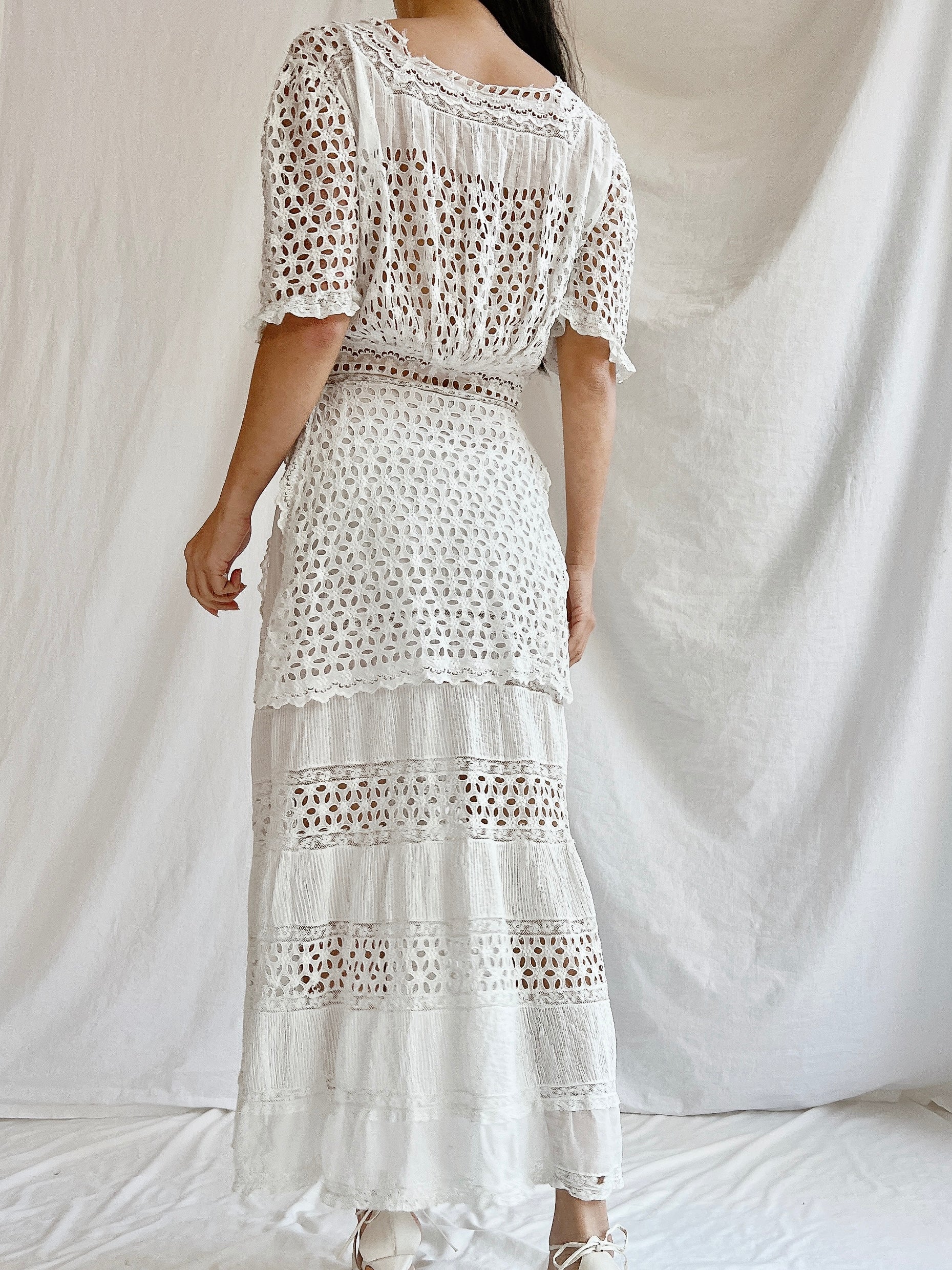 Edwardian Eyelet Lawn Dress - XS