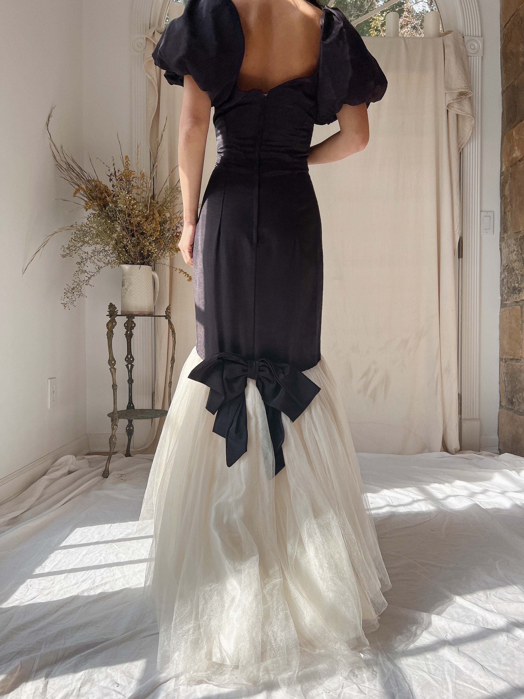 Vintage Grossgrain and Tulle Dress - M
