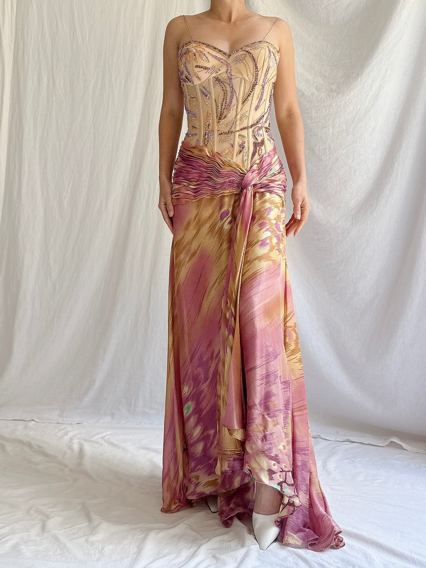Vintage Abstract Bustier Dress - S/M 6