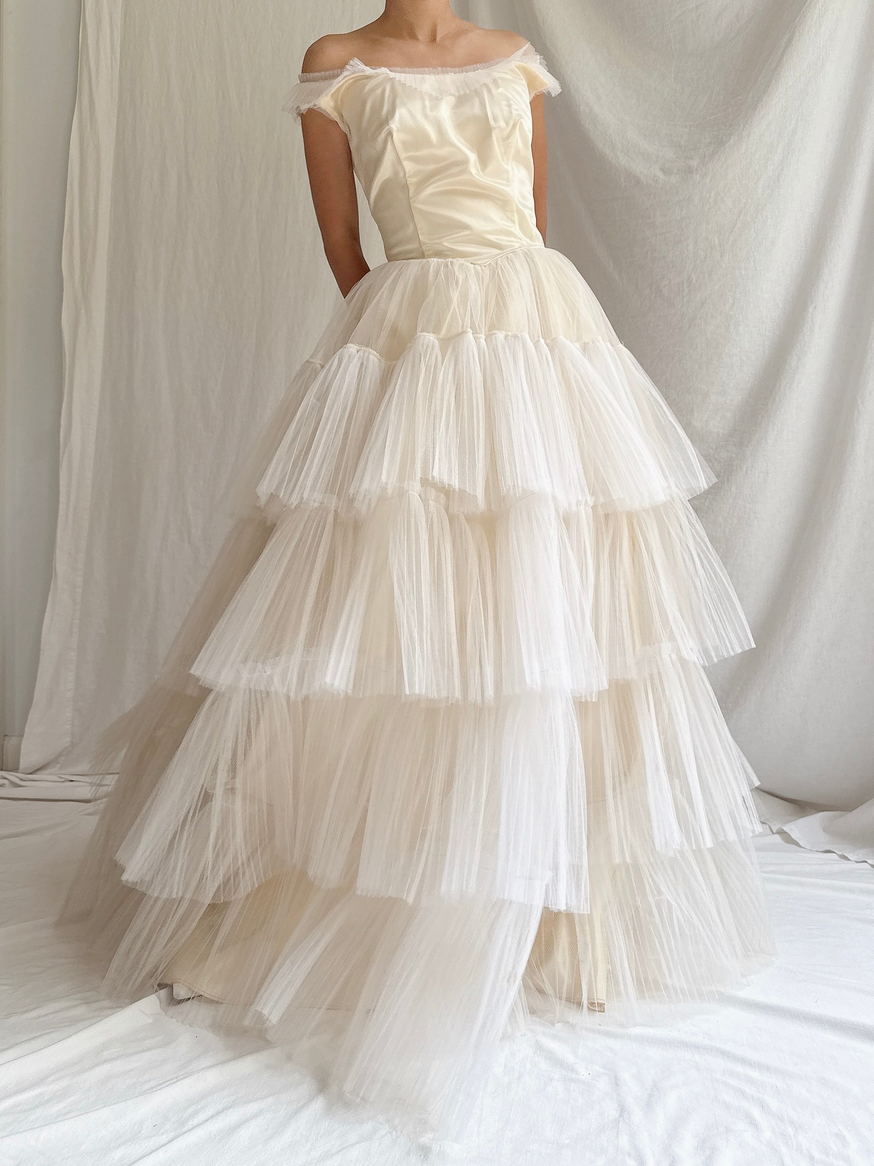1950s Layered Tulle Dress - S