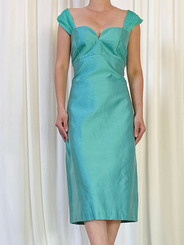 Vintage Petrovitch & Robinson Paris Silk Organza Sleeve Dress - FR 42