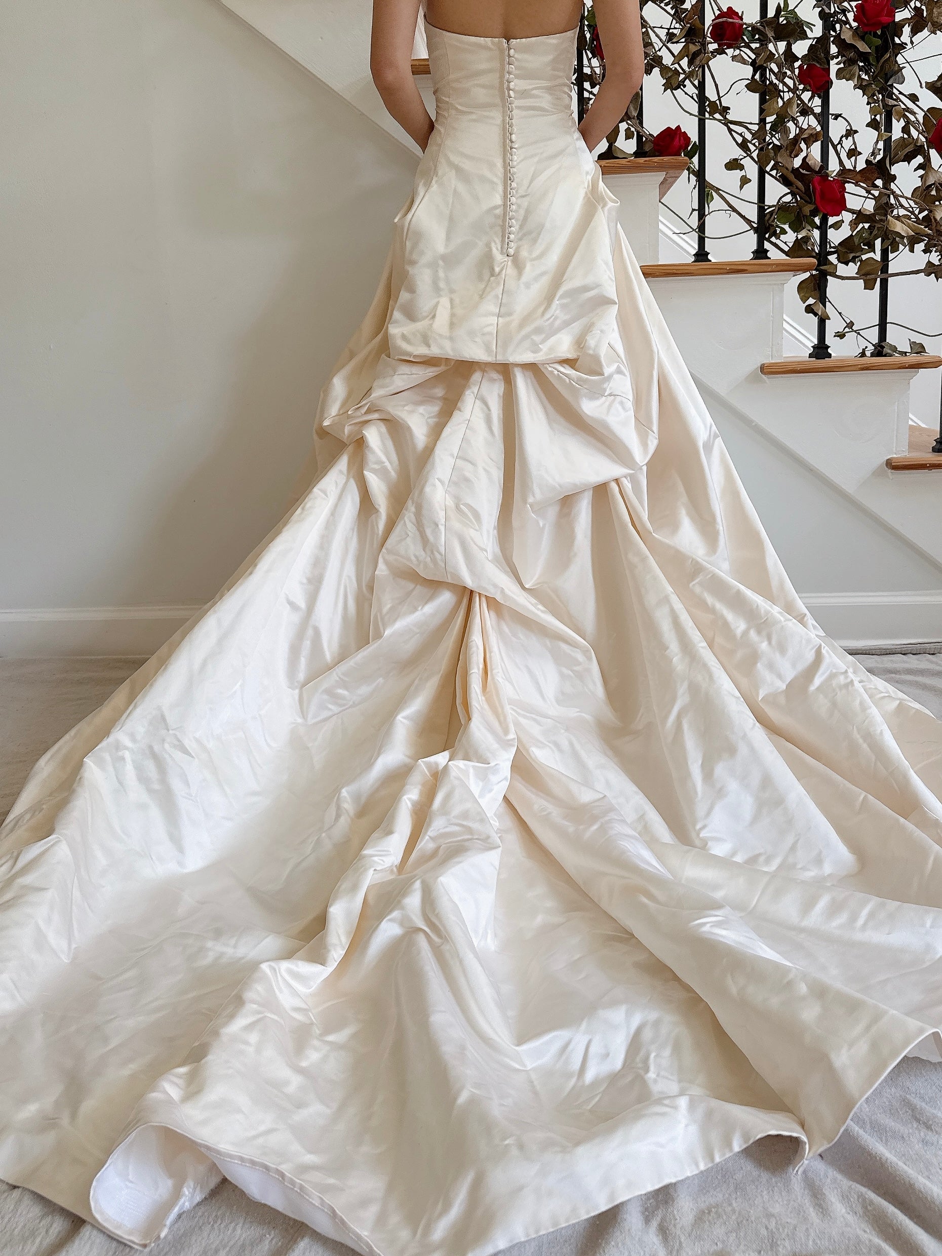 00 Marisa Silk Draped Gown - 35B/29W/58L from shoulders