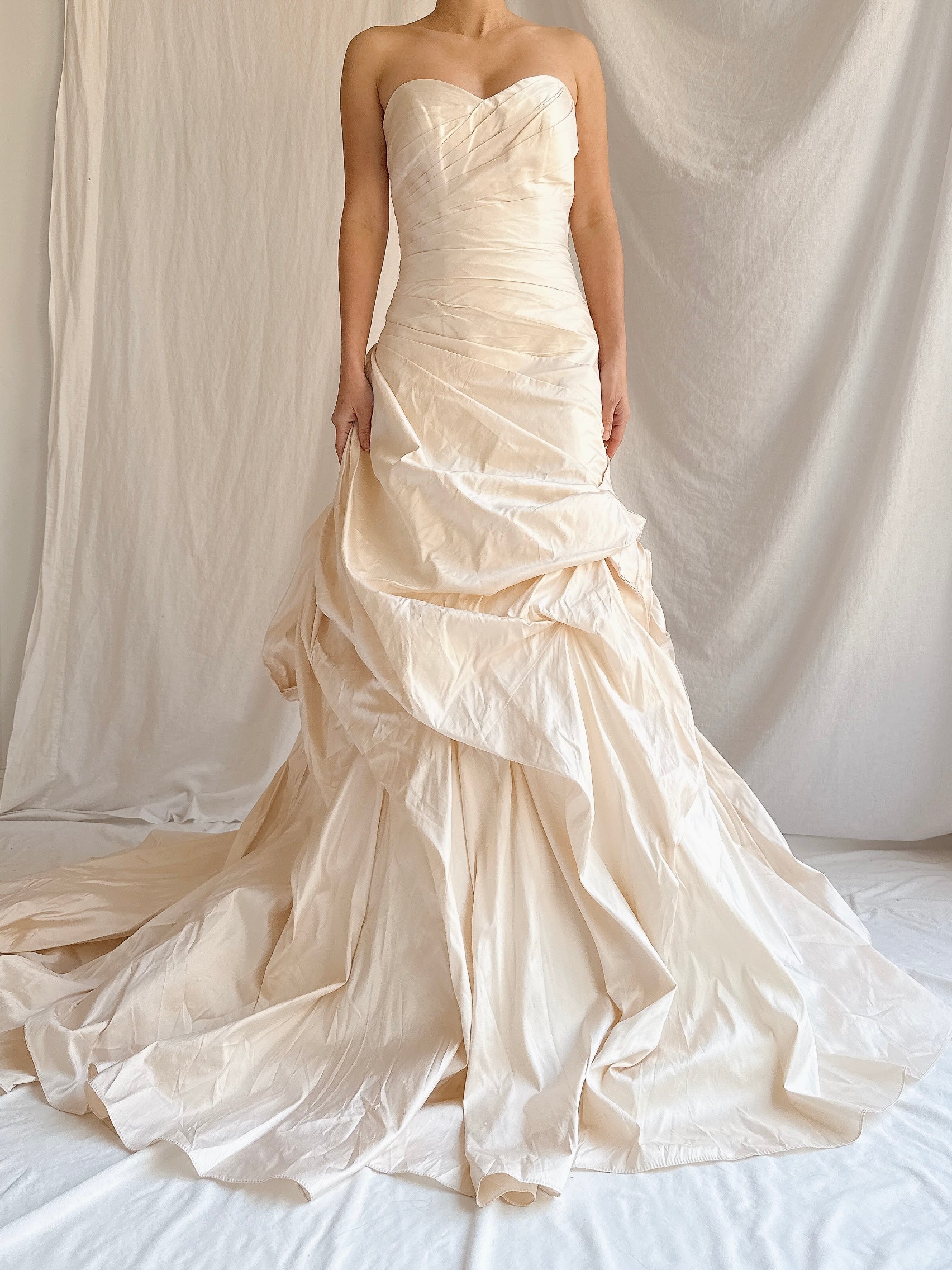 RESERVED for Callie Vintage Martina Liana Silk Draped Gown - S-M