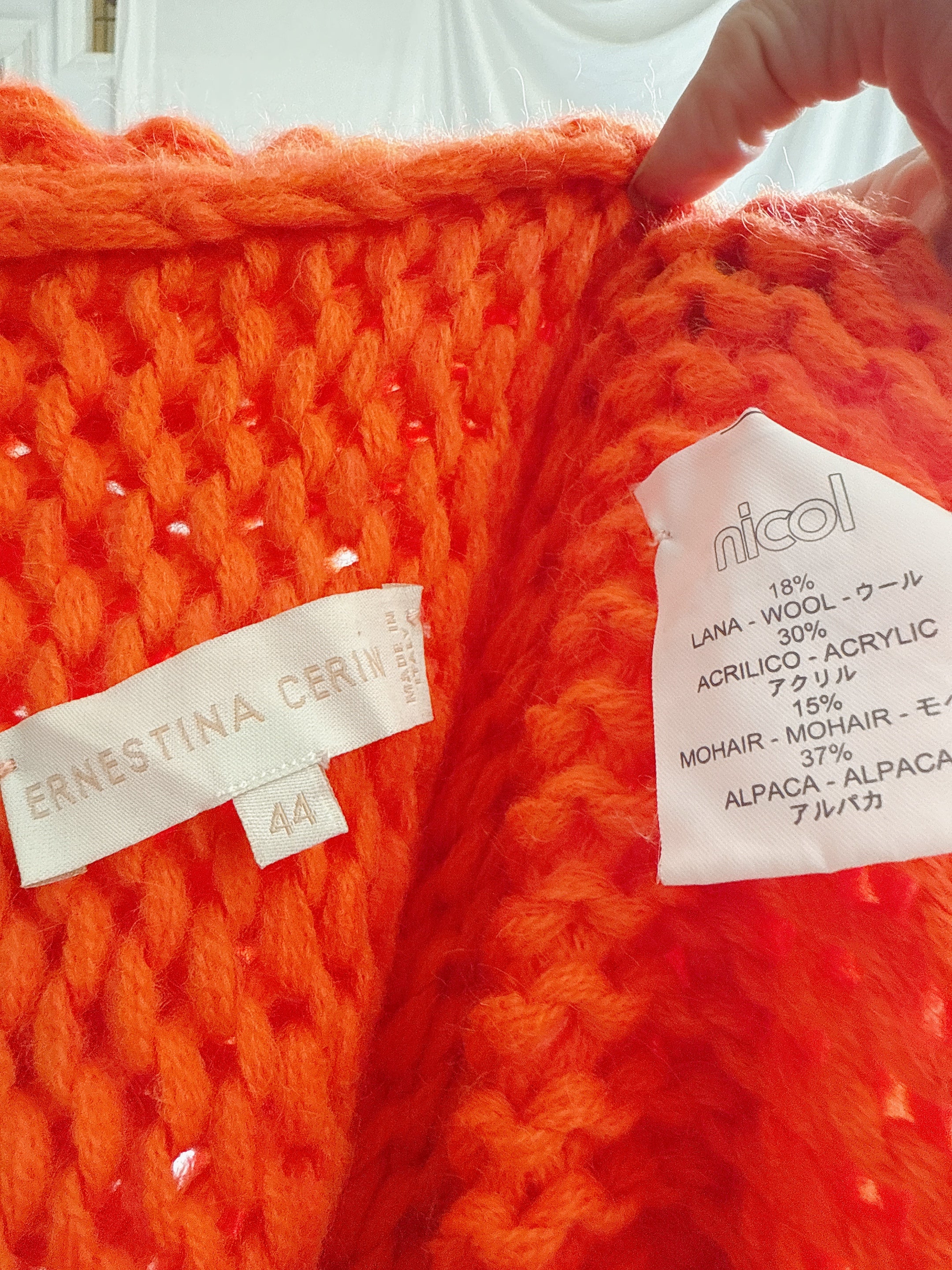 Vintage Ernestina Cerrini Italy Knit Duster - OSFM