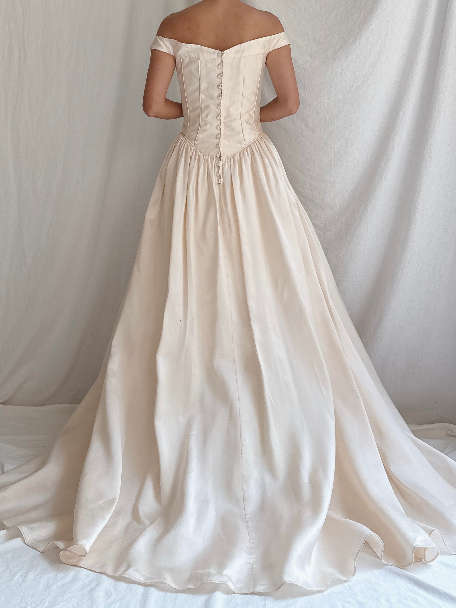 Vintage Aimee Atelier Silk Bustier Dress - S/6