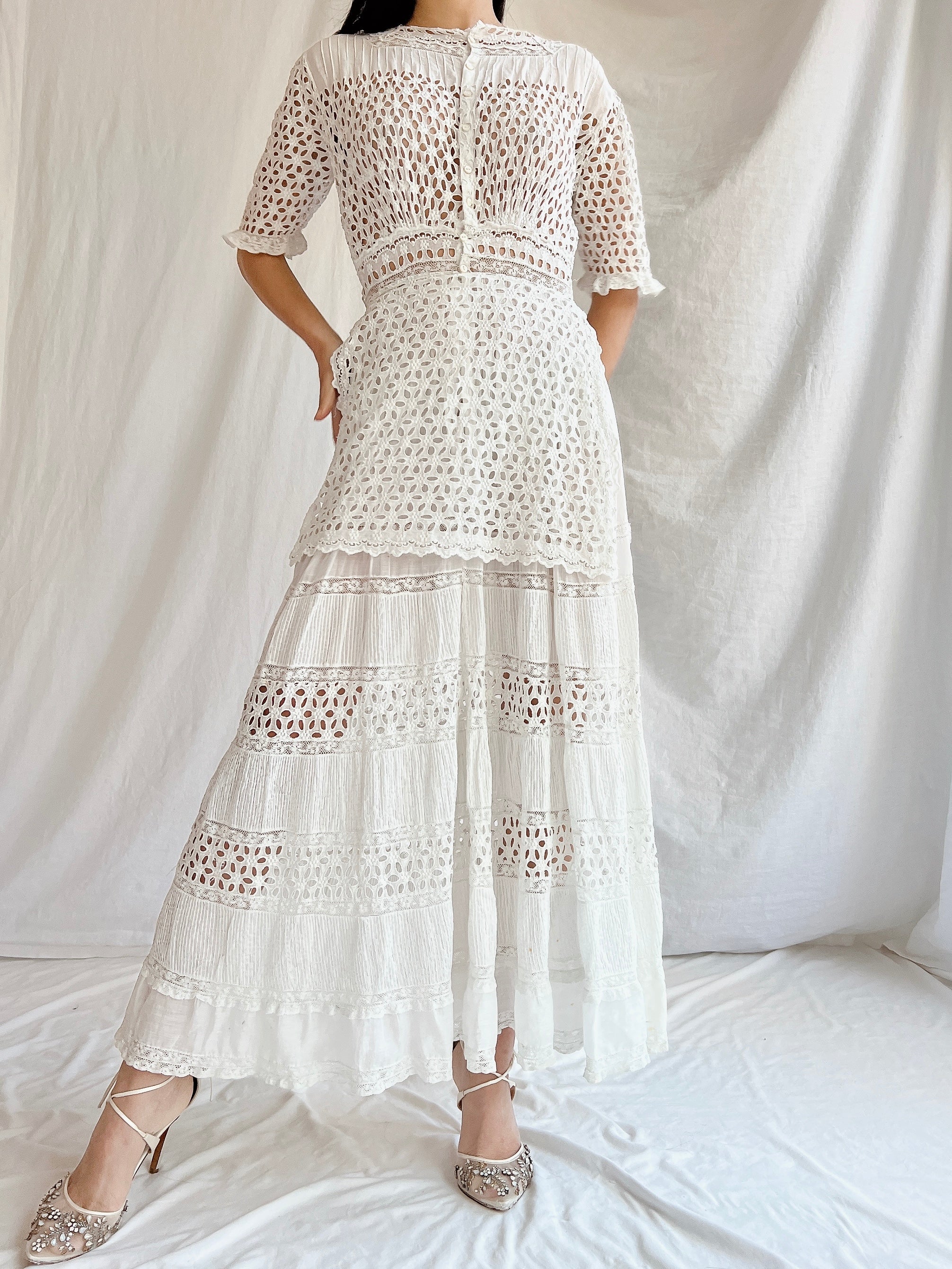 Edwardian Eyelet Lawn Dress - XS