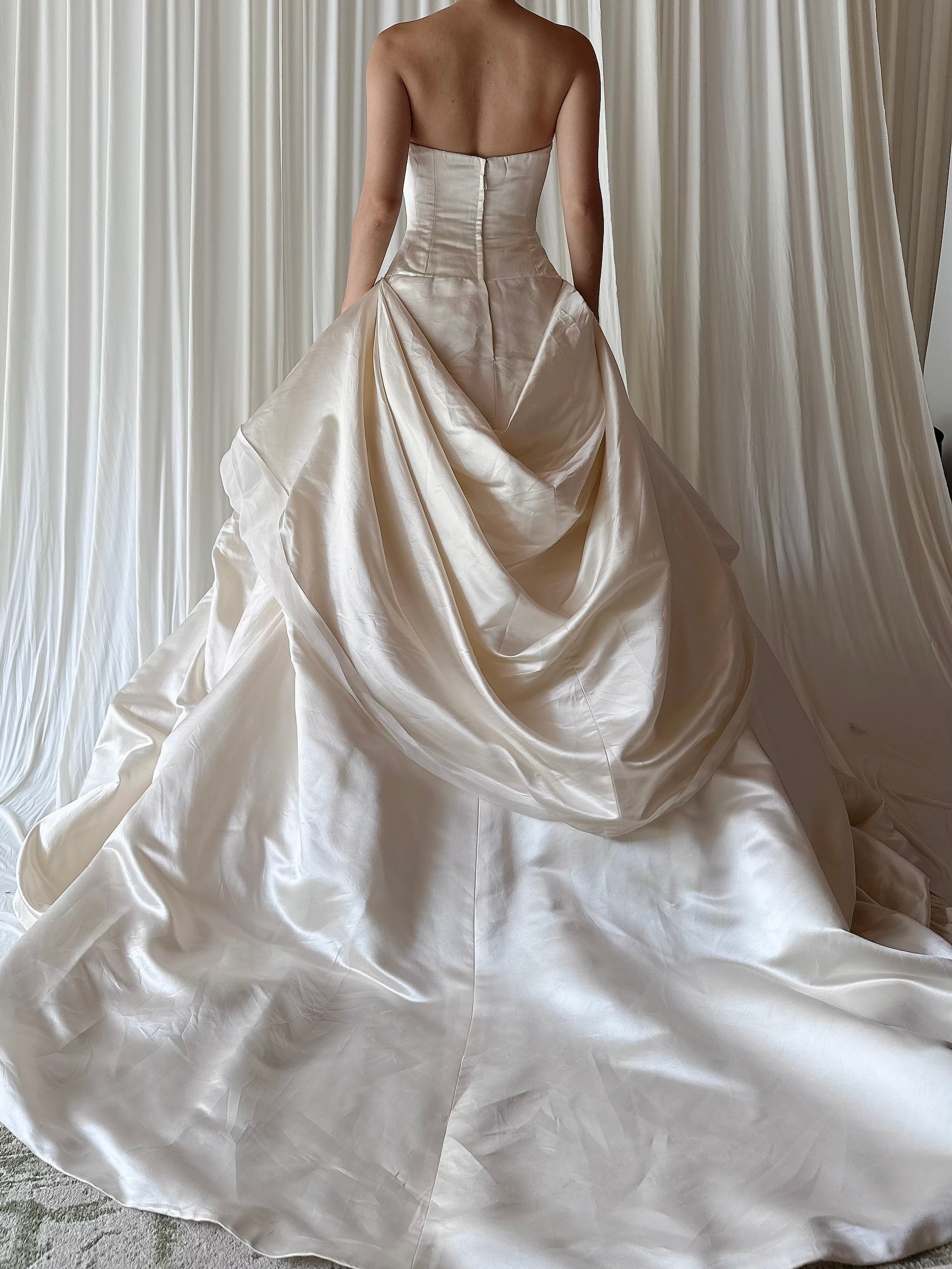 Vintage Anne Barge Silk Draped Gown - S/4