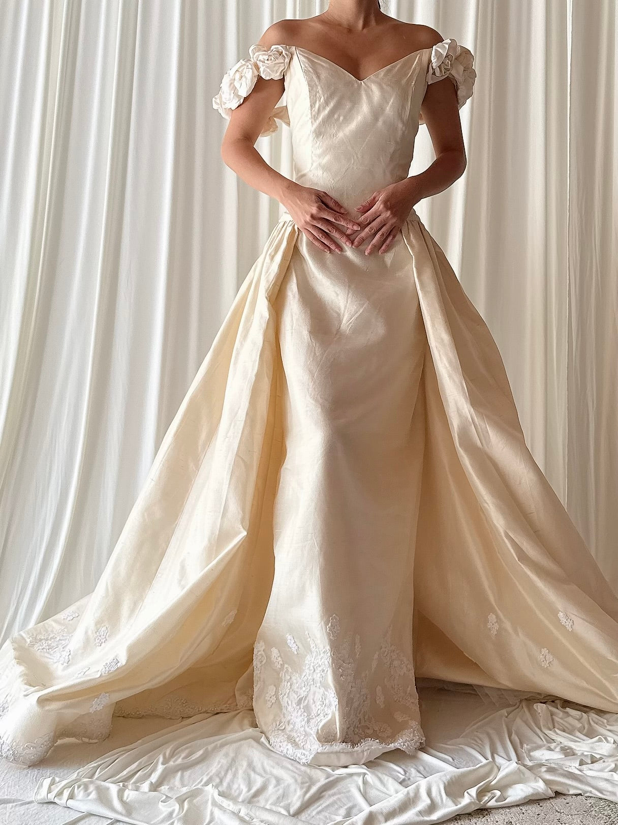 Vintage Jim Hjelm Rosette Dress - S