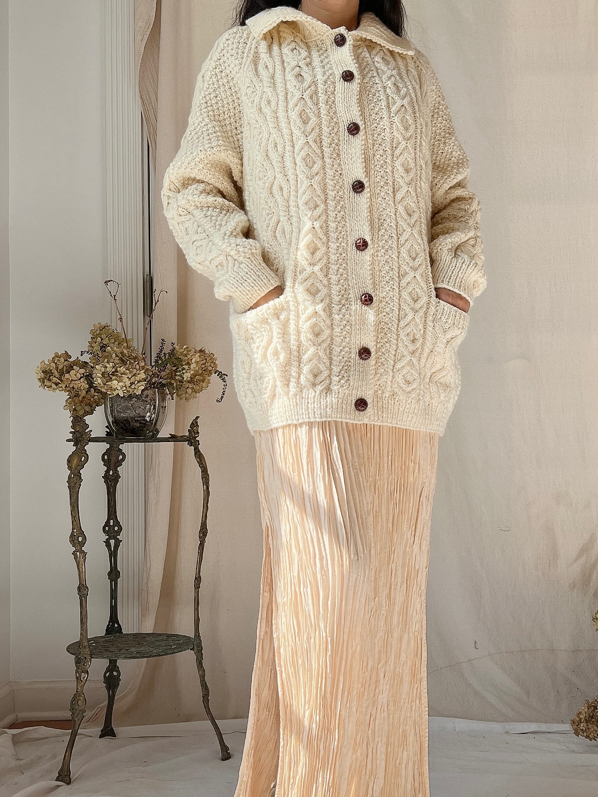 Vintage Irish Wool Cardigan - M/L