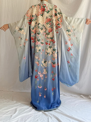 Antique Ombre Cherry Blossom Kimono - OSFM