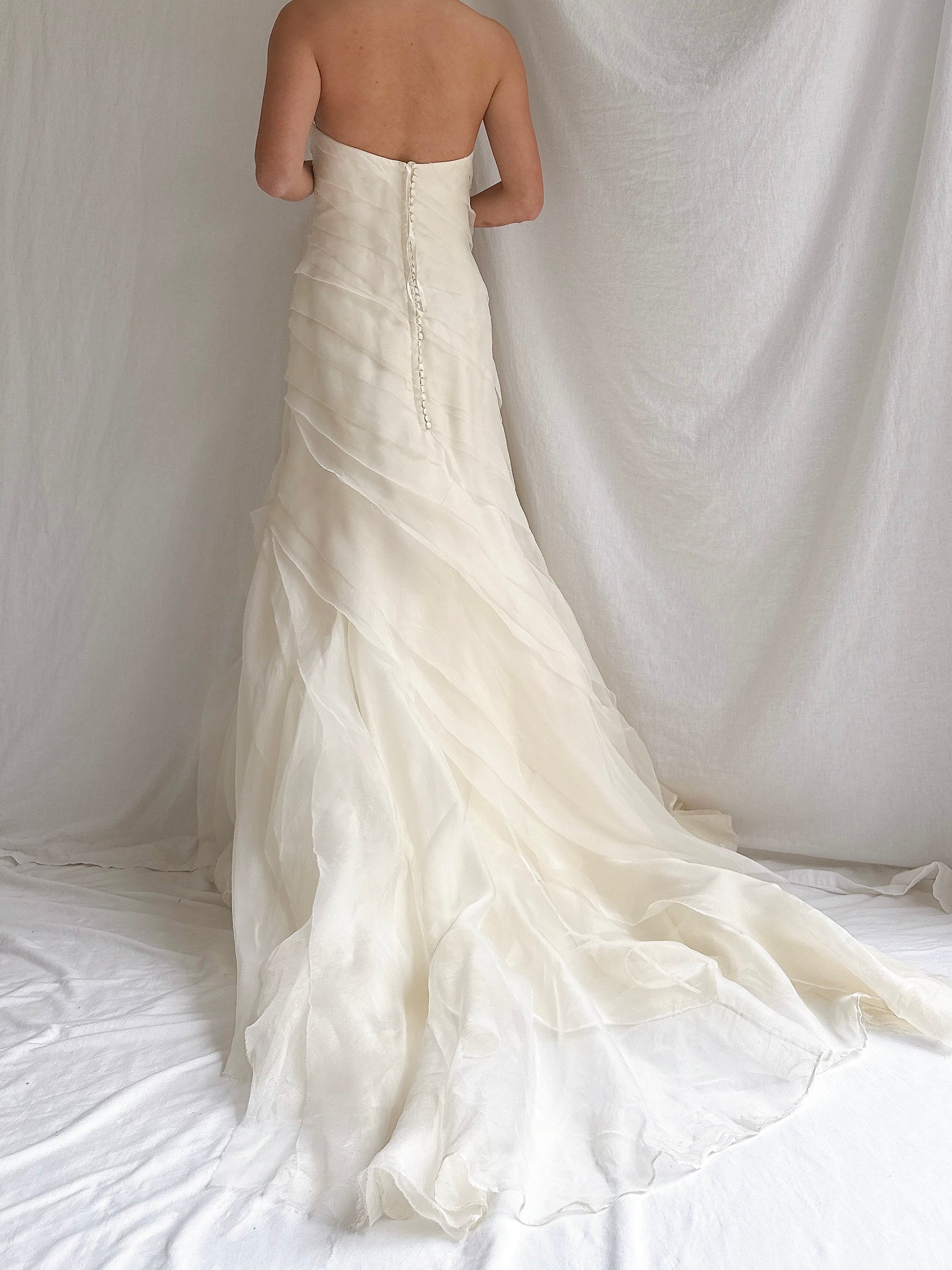 Vintage Silk Organza Gown - M/6