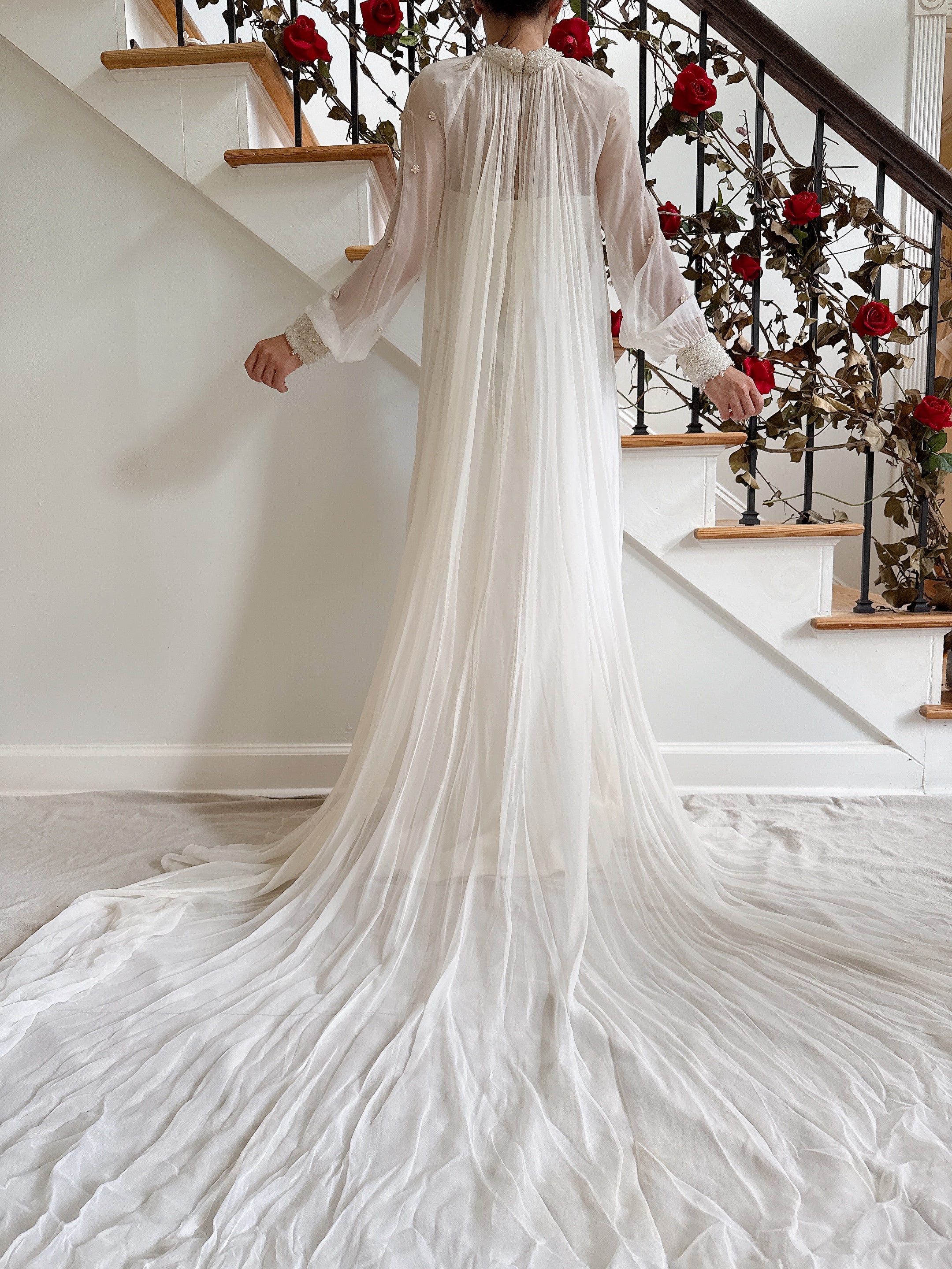 1960s Chiffon Gown - S