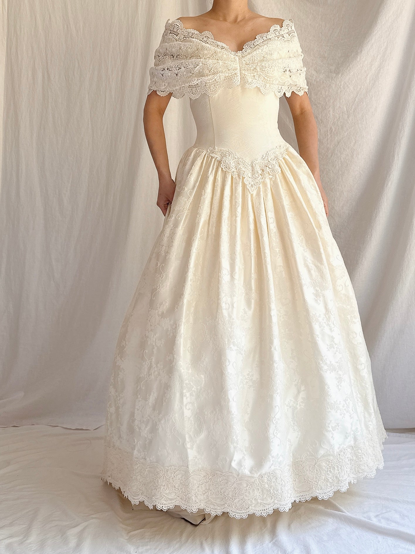Vintage Brocade Dropped Waist Dress - XXS/0