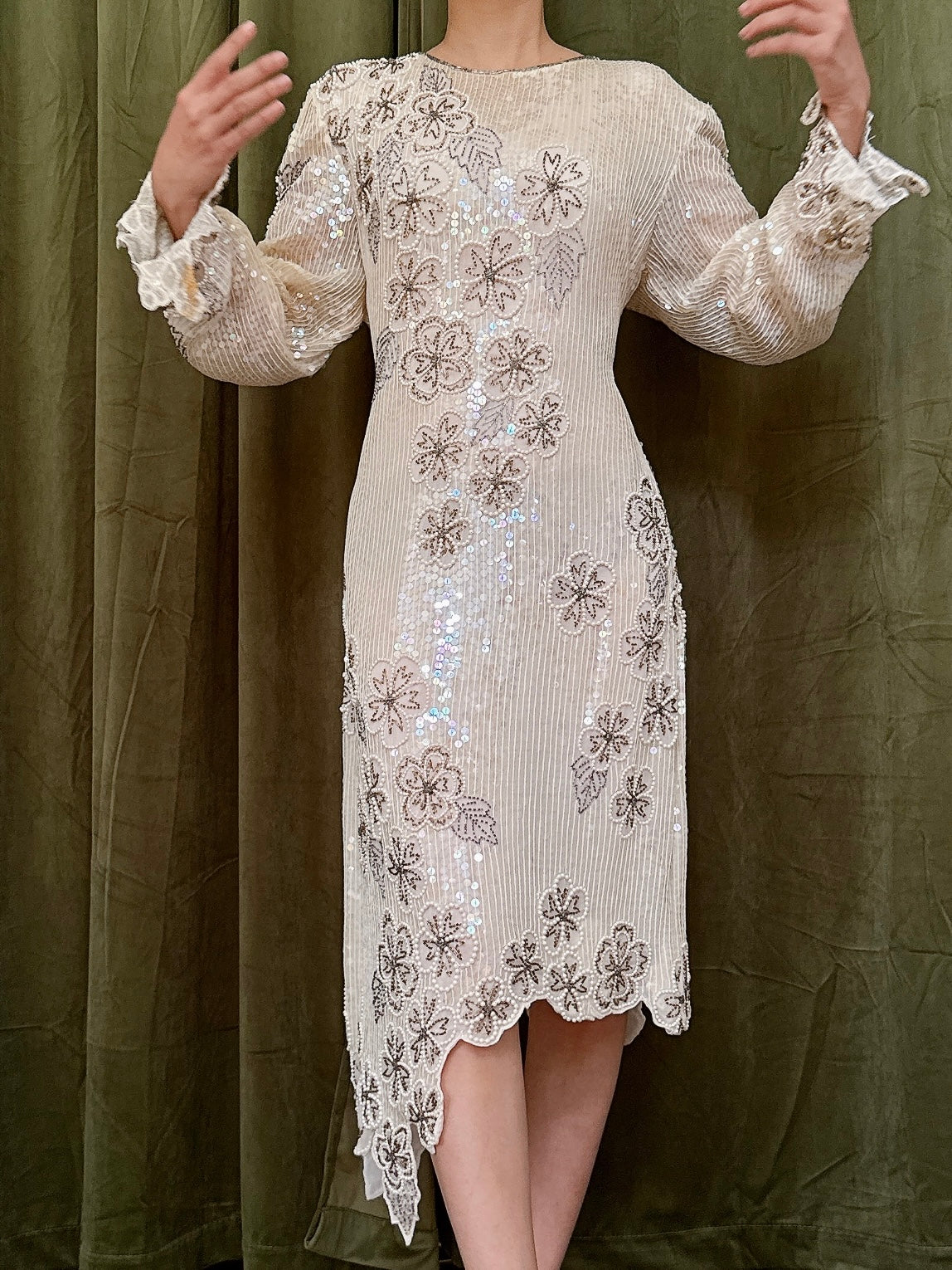 1980s Sequin Dress - M