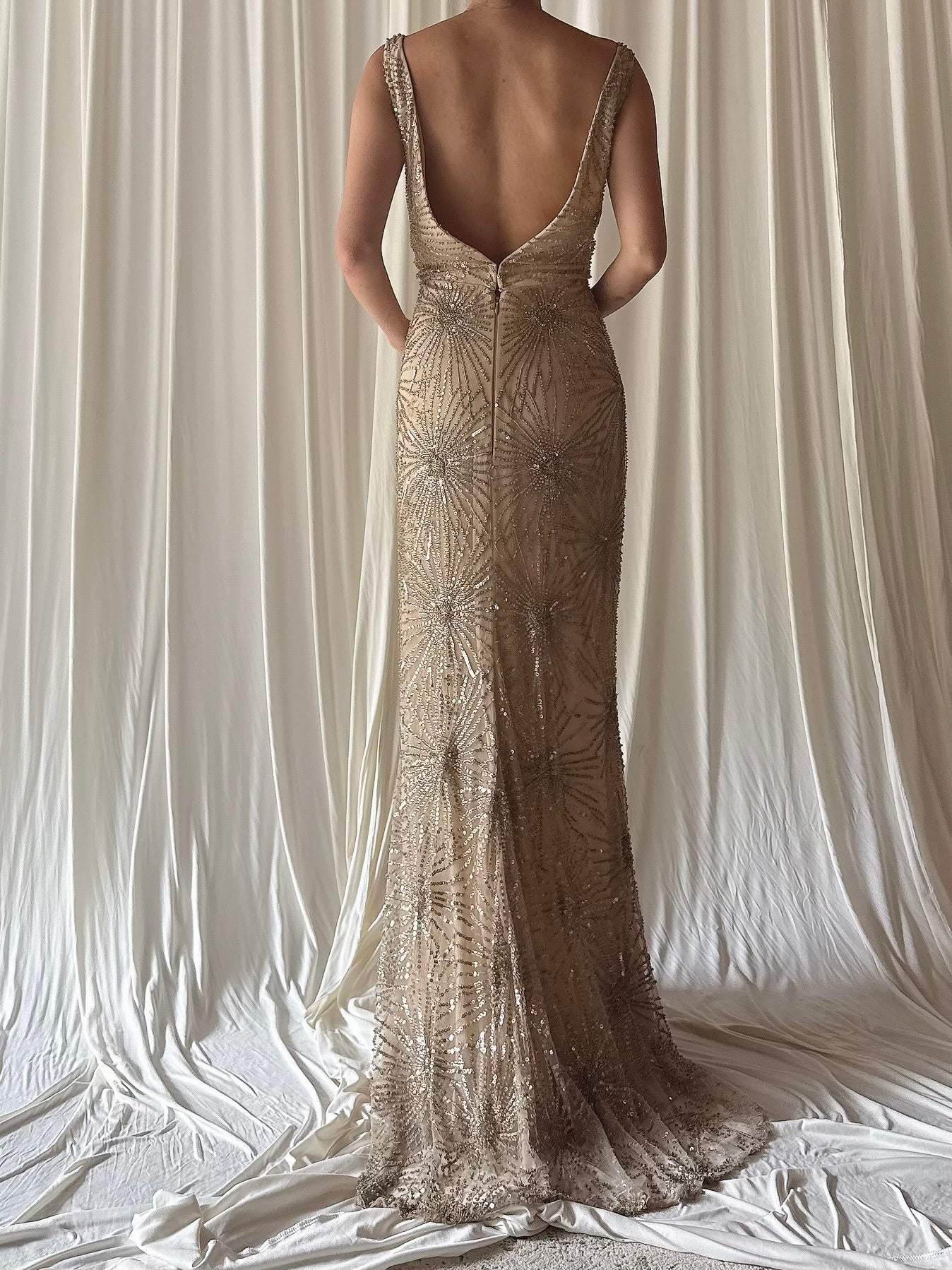 Vintage Naeem Khan Star Beaded Gown - M/6