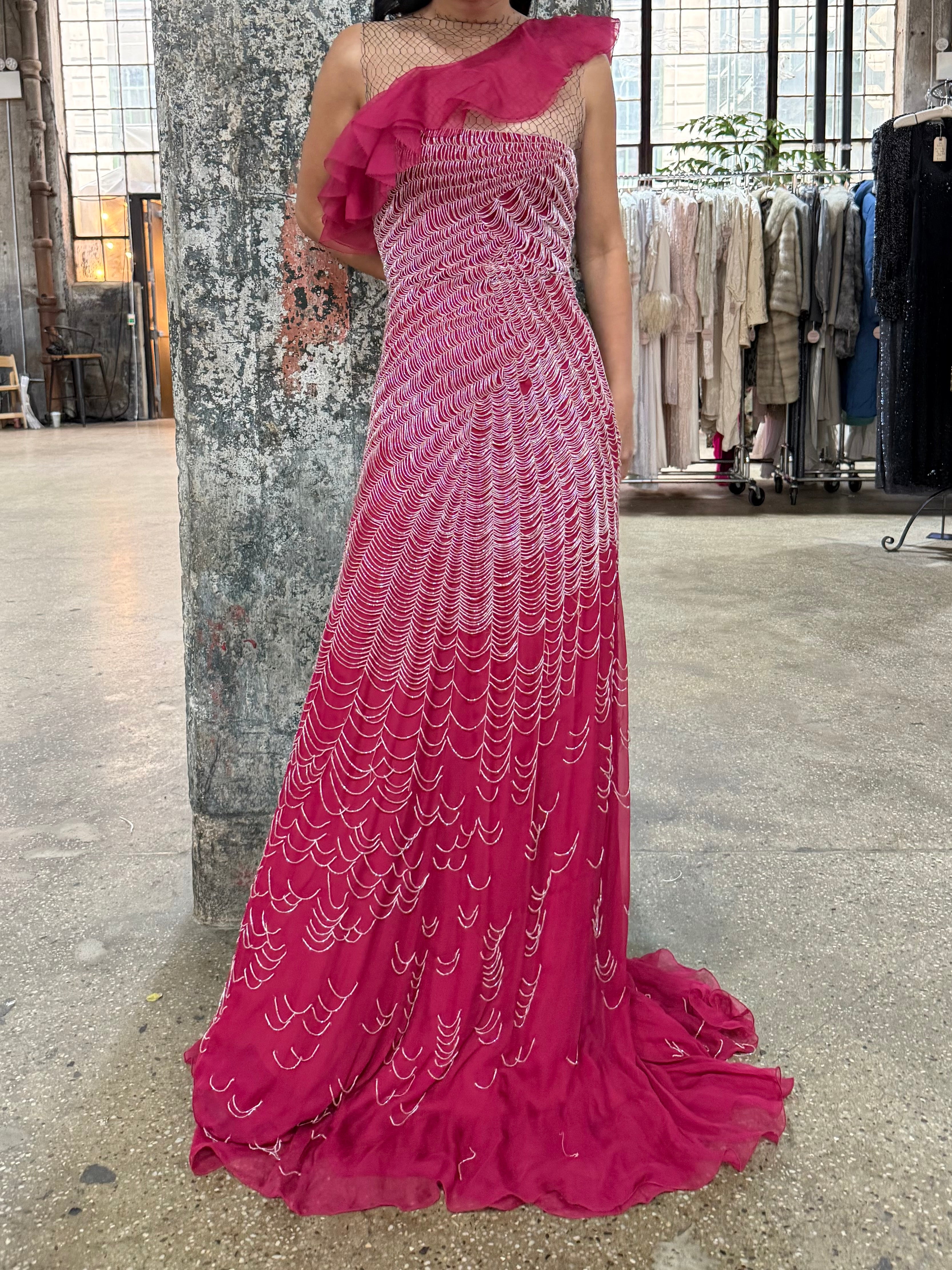 Vintage Valentino Silk Gown - S