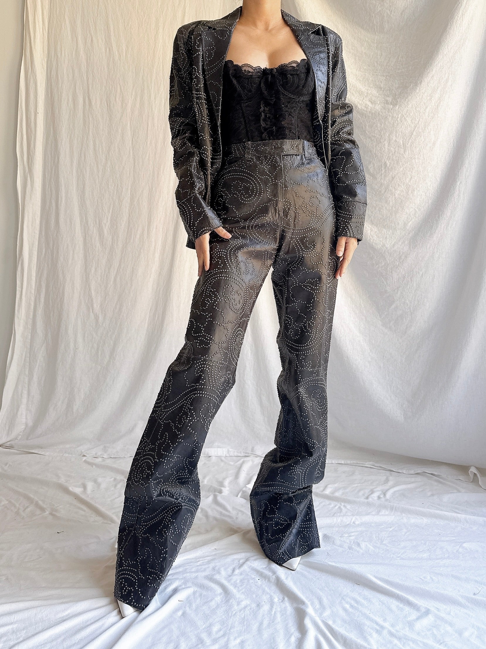 Vintage Estrella Spain Textured Leather Set - S/M/44/US 8