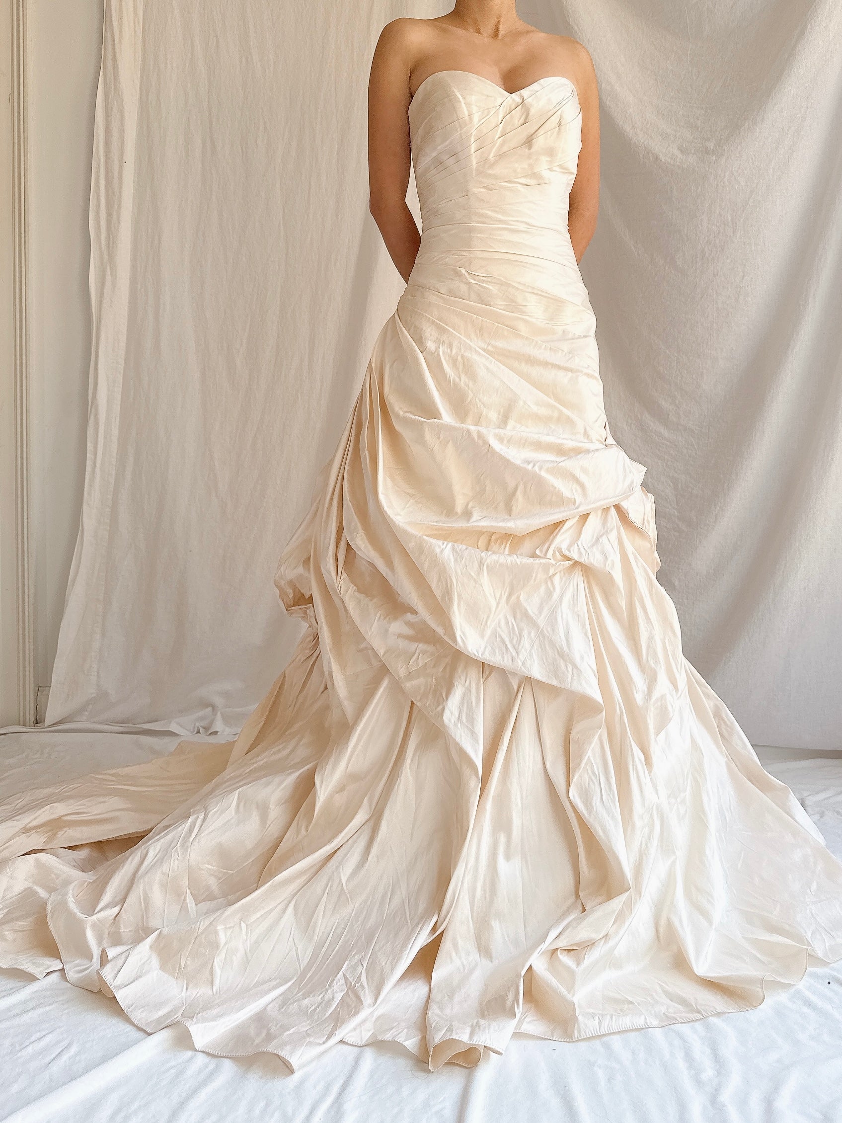 RESERVED for Callie Vintage Martina Liana Silk Draped Gown - S-M