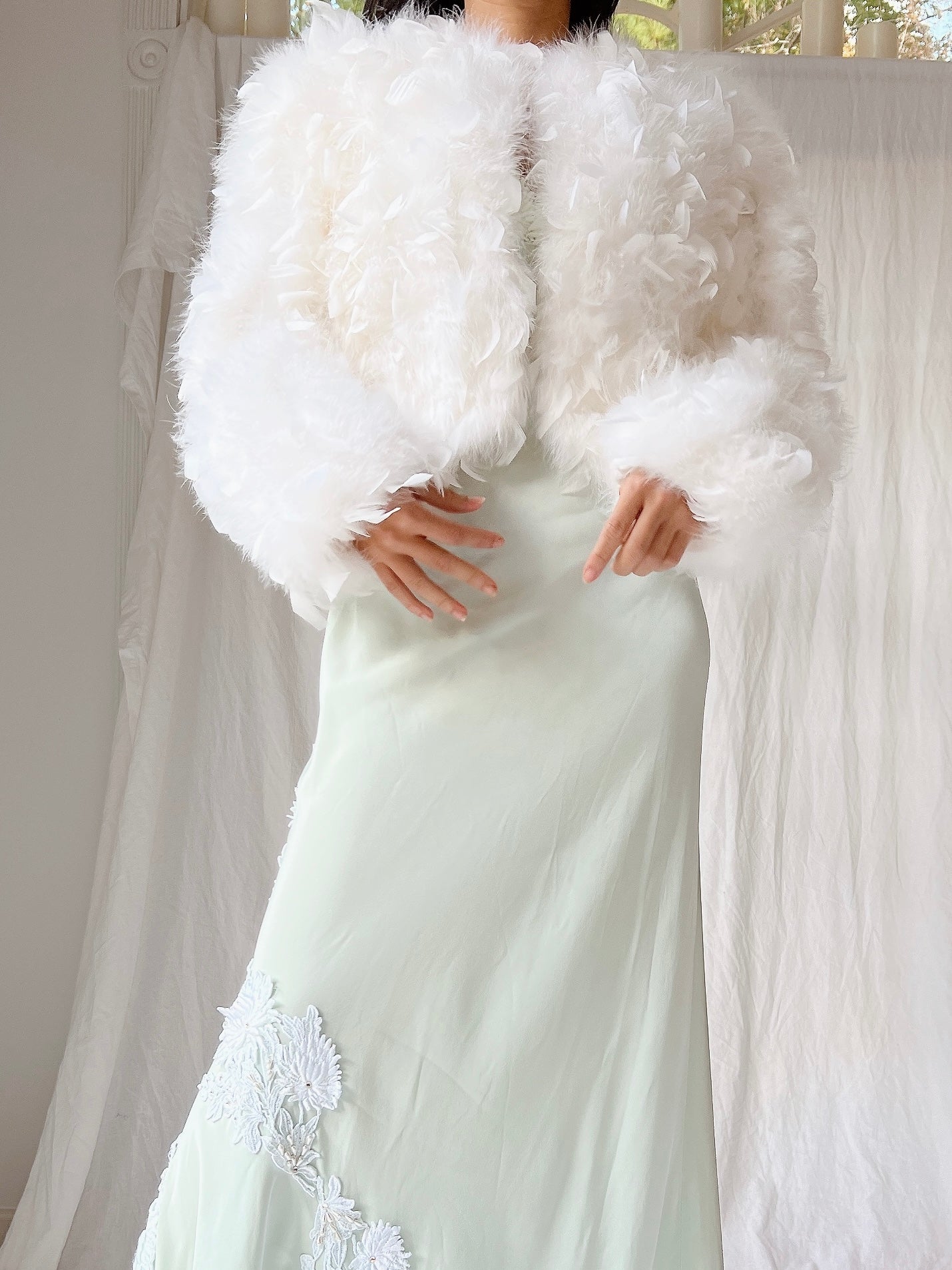 Vintage Feather Jacket - S/M