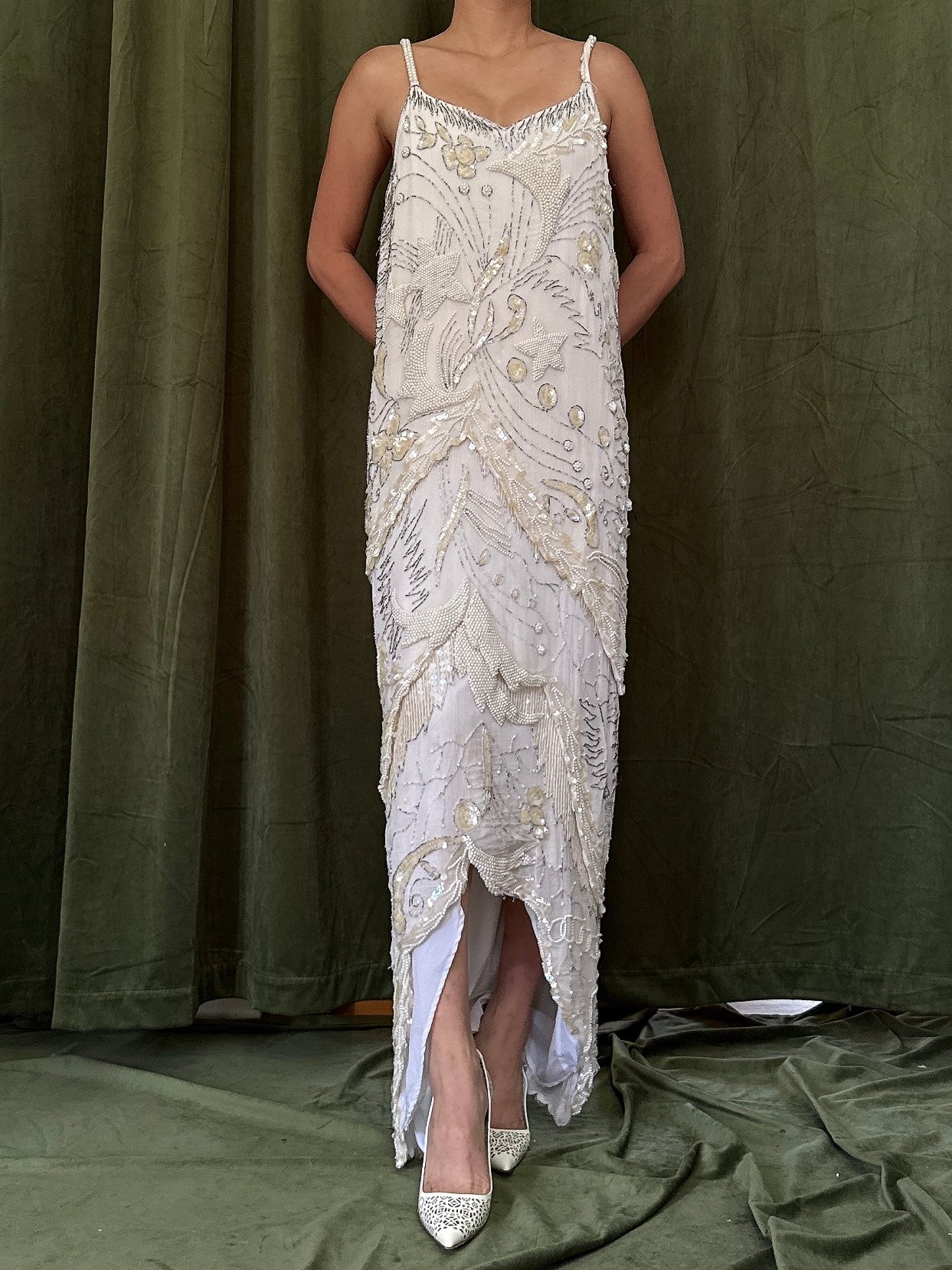 Vintage Stars Beaded Gown - M