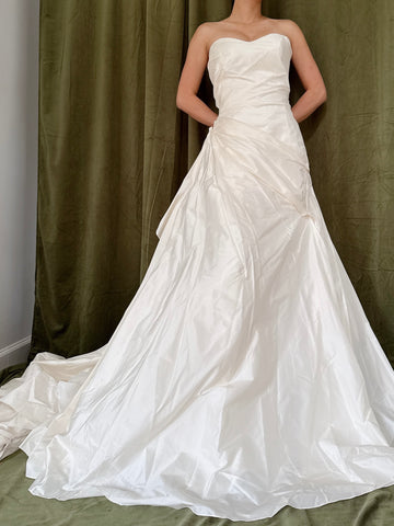 Vintage Justina Atelier Strapless Silk Dress - M/8