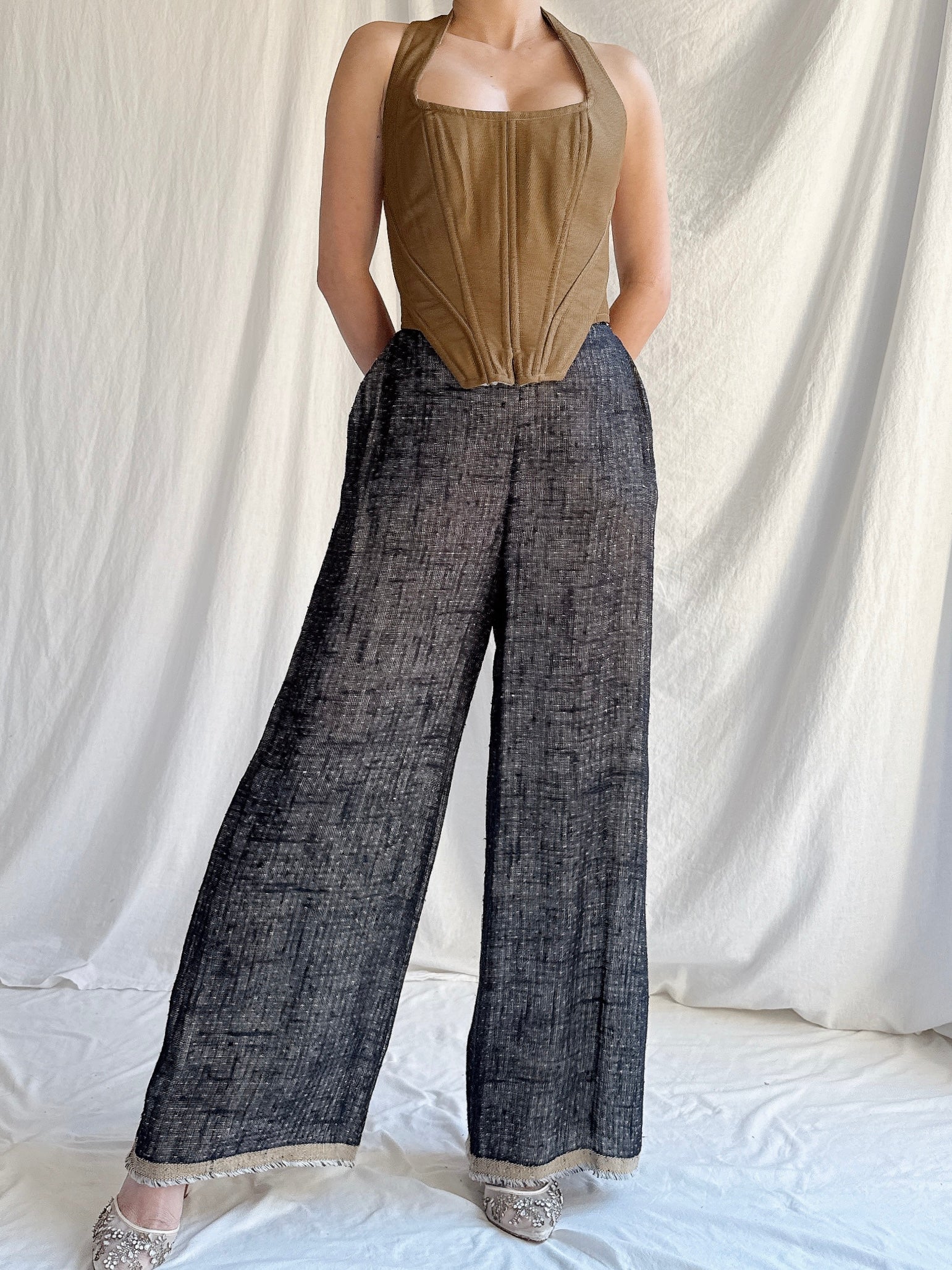 Vintage Hans de Foer Linen/Silk Trousers - EU 42
