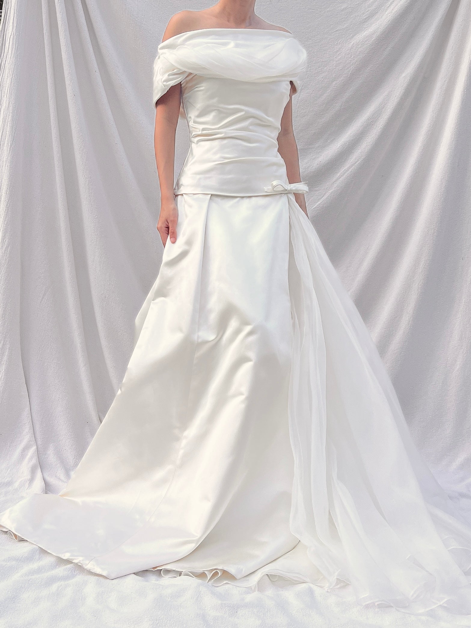 “RESERVED” Vintage Le Spose di Gio Silk Shawl Gown - S/6