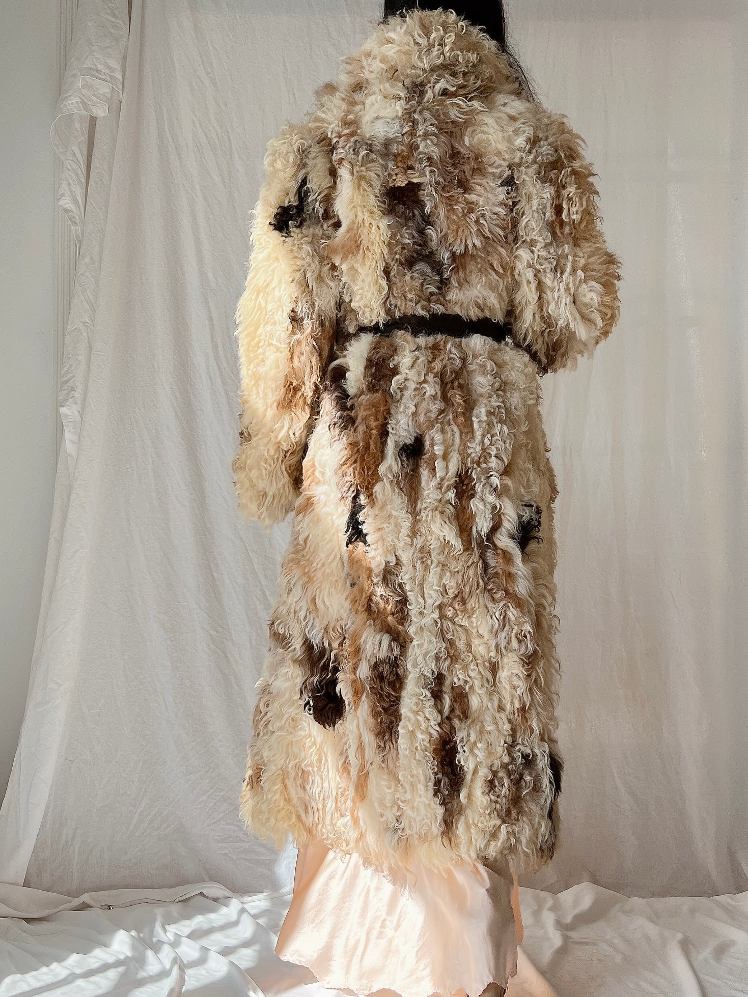 1970s Rare Sheared Curly Lamb Coat - M