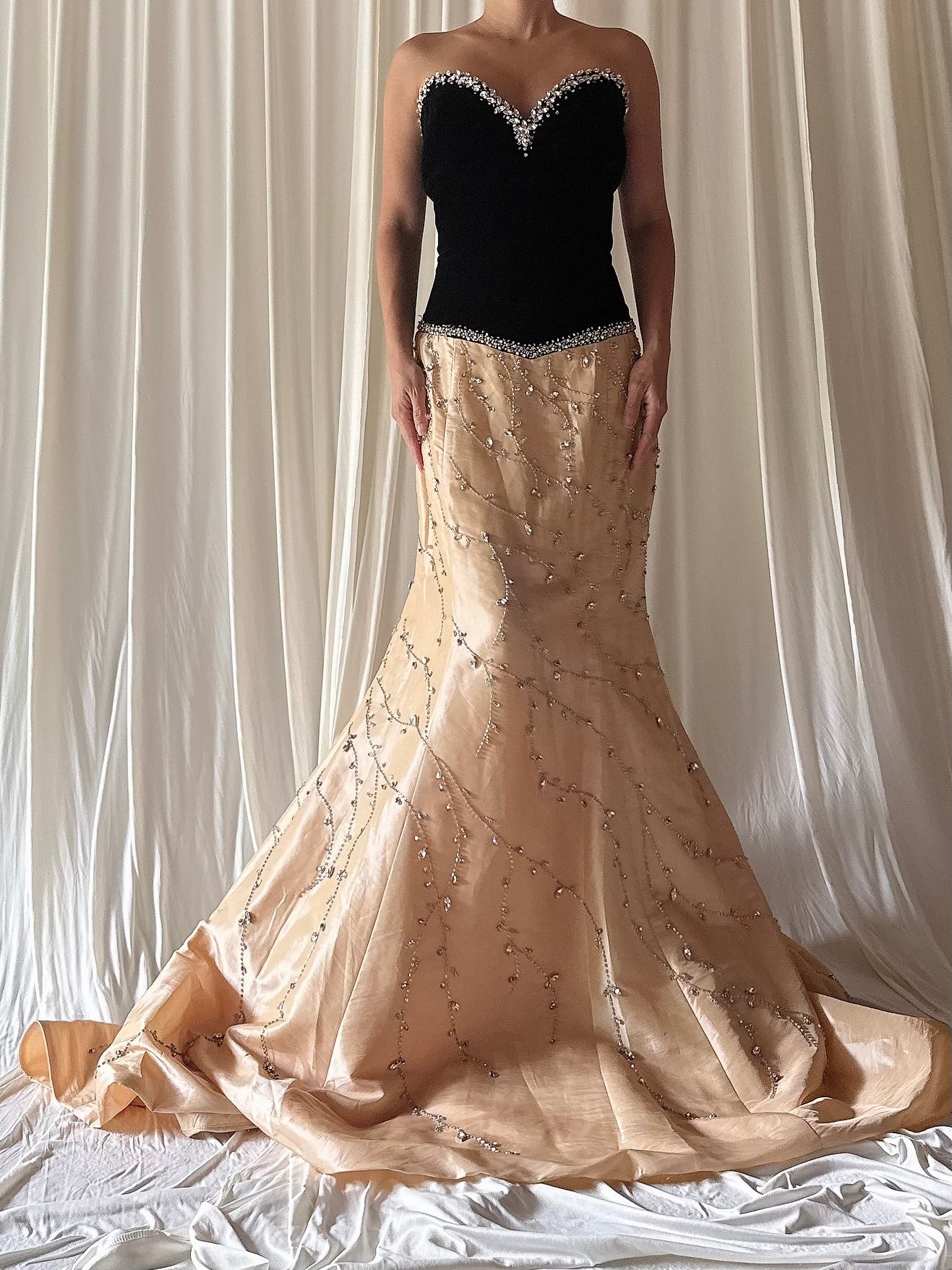 Vintage Velvet and Taffeta Gown - US 16/L