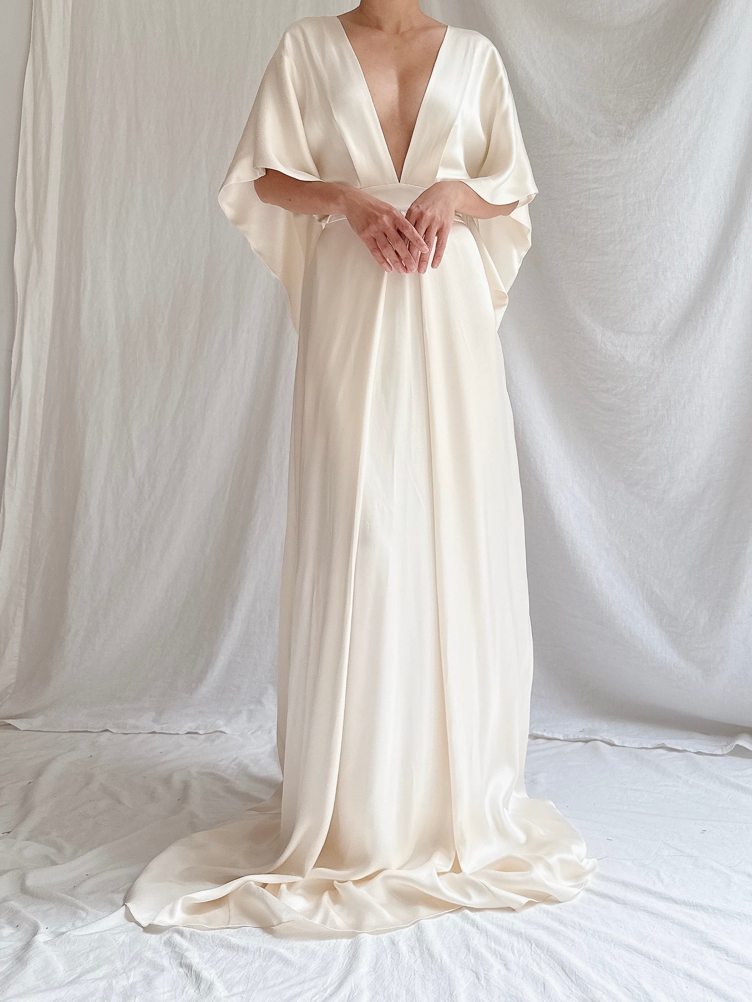 Temperley London Silk Kimono Sleeves Gown - S UK 8